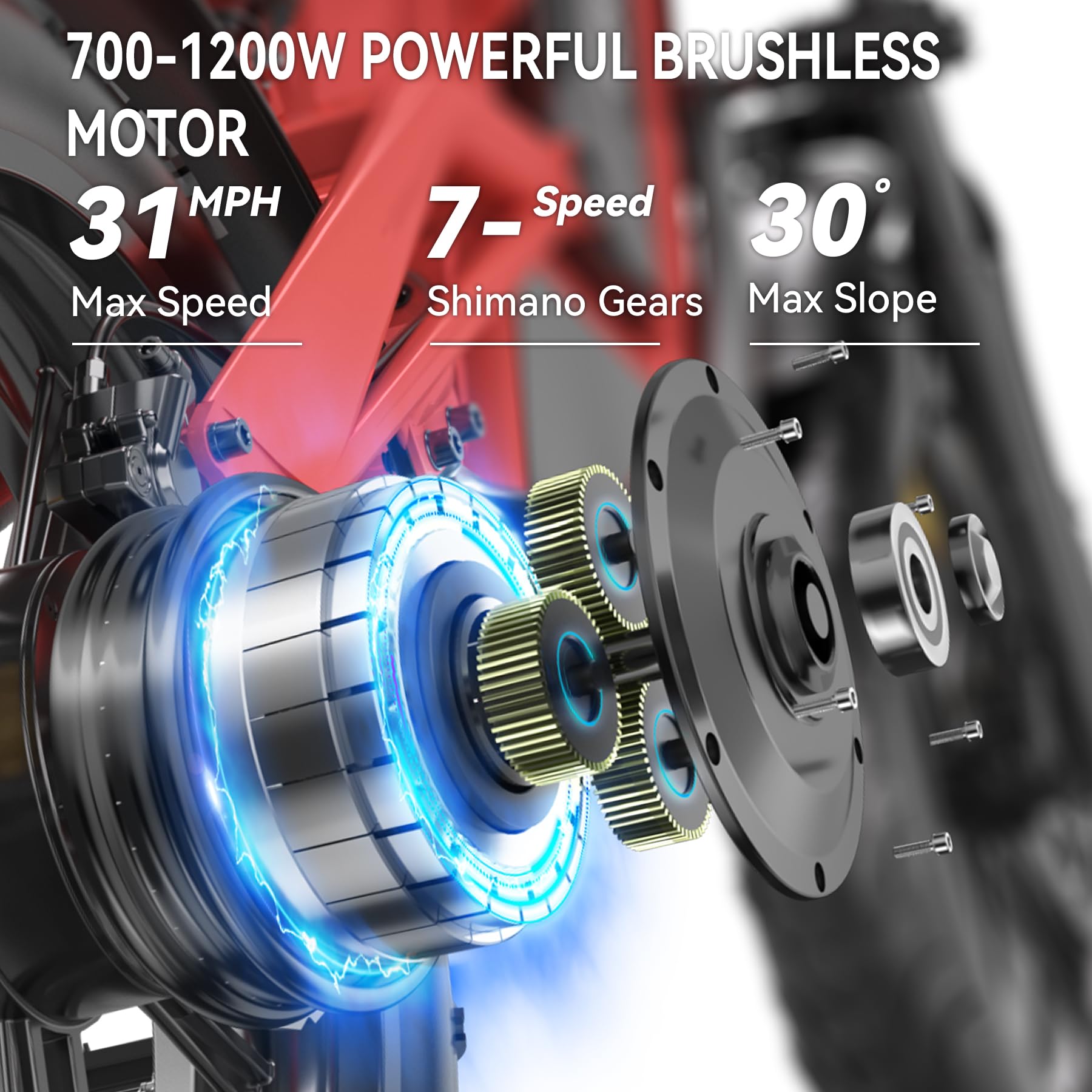 Hidoes B6 700-1200W Electric Bike for Adults - 20