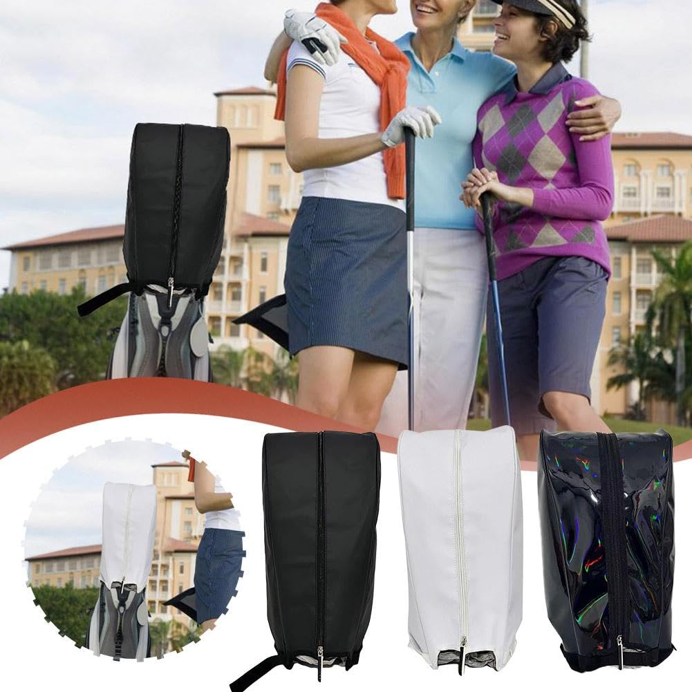 Waterproof Golf Bag Rain Cover with Zipper - Dustproof & Portable Hat Protector for Golf Clubs, Push Carts & Equipment - Ideal for Rainy Days & Outdoor Storage
