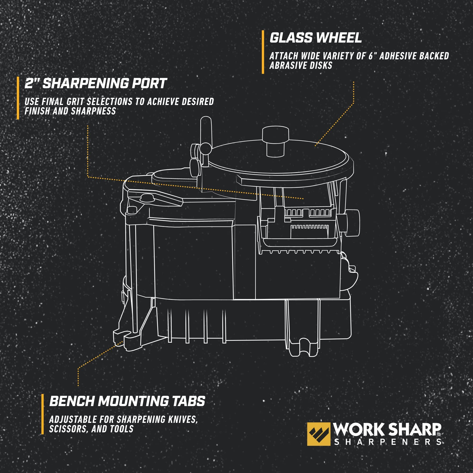 Work Sharp Benchtop Woodworking Tool Sharpener - Professional Knife & Blade Sharpener for Chisels, Planes & More - Perfect for DIY Projects & Woodworking Shops