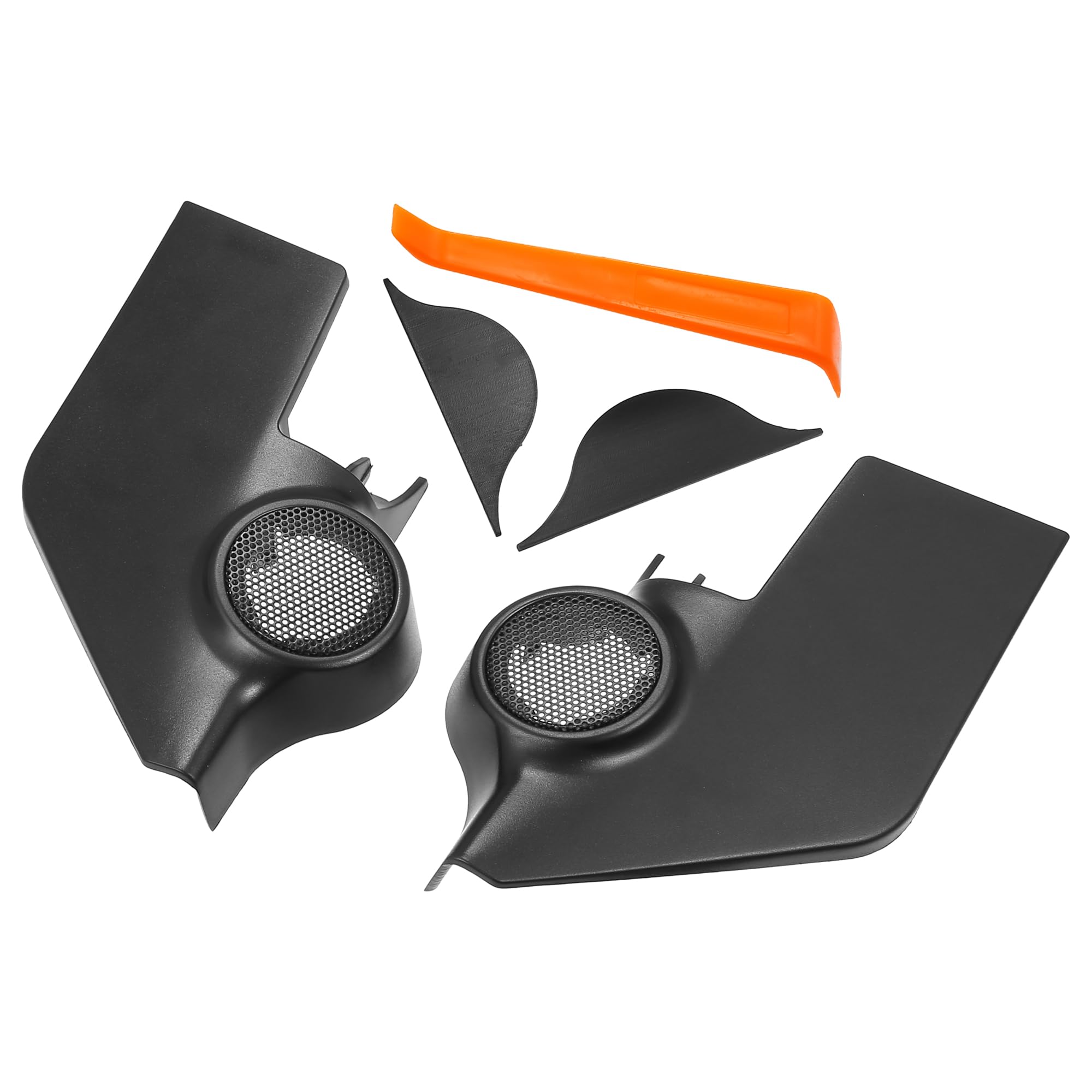 ACROPIX ABS Black Front Car Door Speaker Panel & Window Pillar Cover Trim with Tweeter - Compatible with Nissan Sentra 2012-2018 (2-Pack) | Easy Installation with Screwdriver | Perfect for Car Audio Upgrades & Interior Customization
