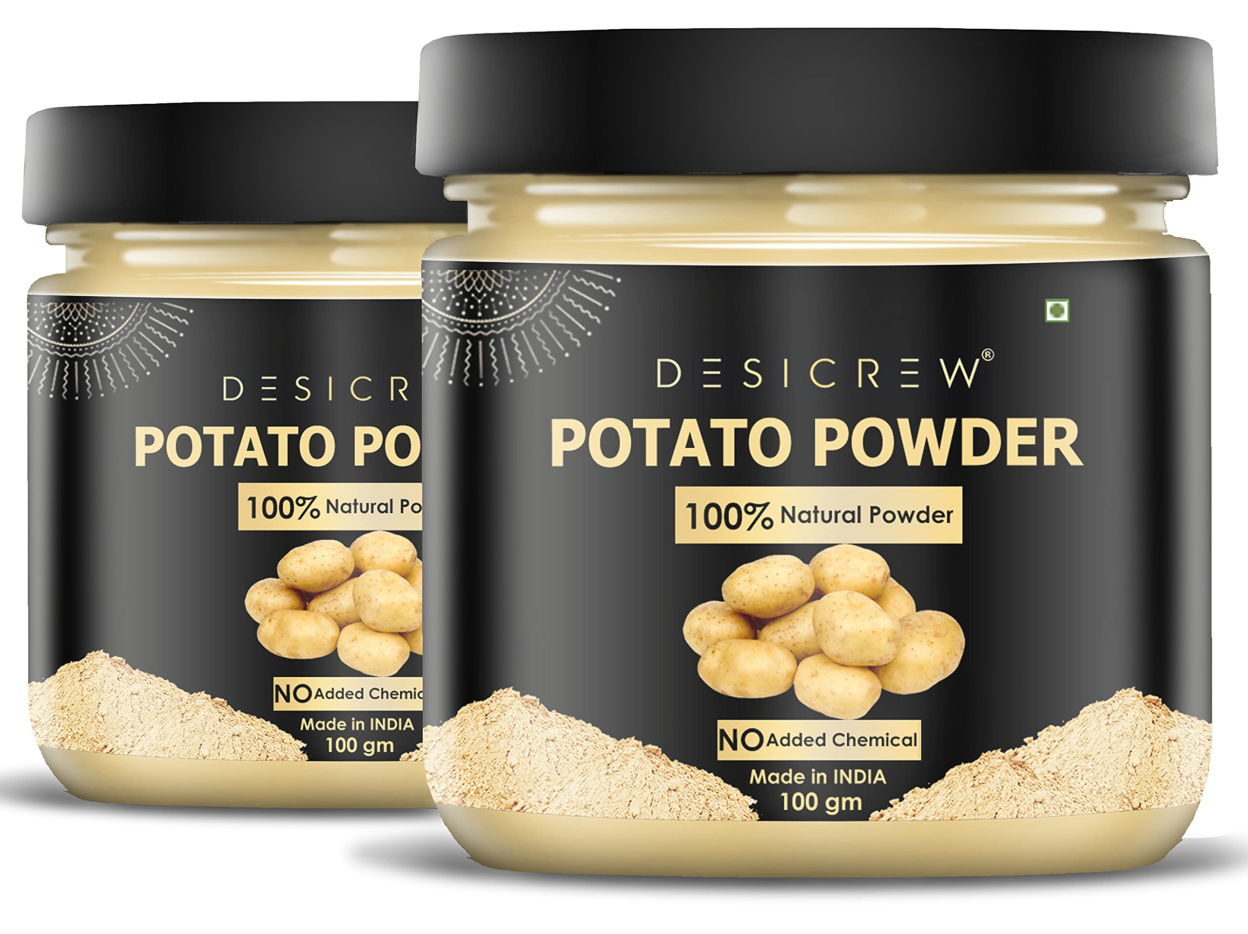 Desi Crew Pure & Natural Potato Powder for Skin Toning | Anti-Aging, Blackhead Removal, Acne Treatment & Deep Cleansing Face Mask | 200g | Perfect for Daily Skincare & Spa Treatments