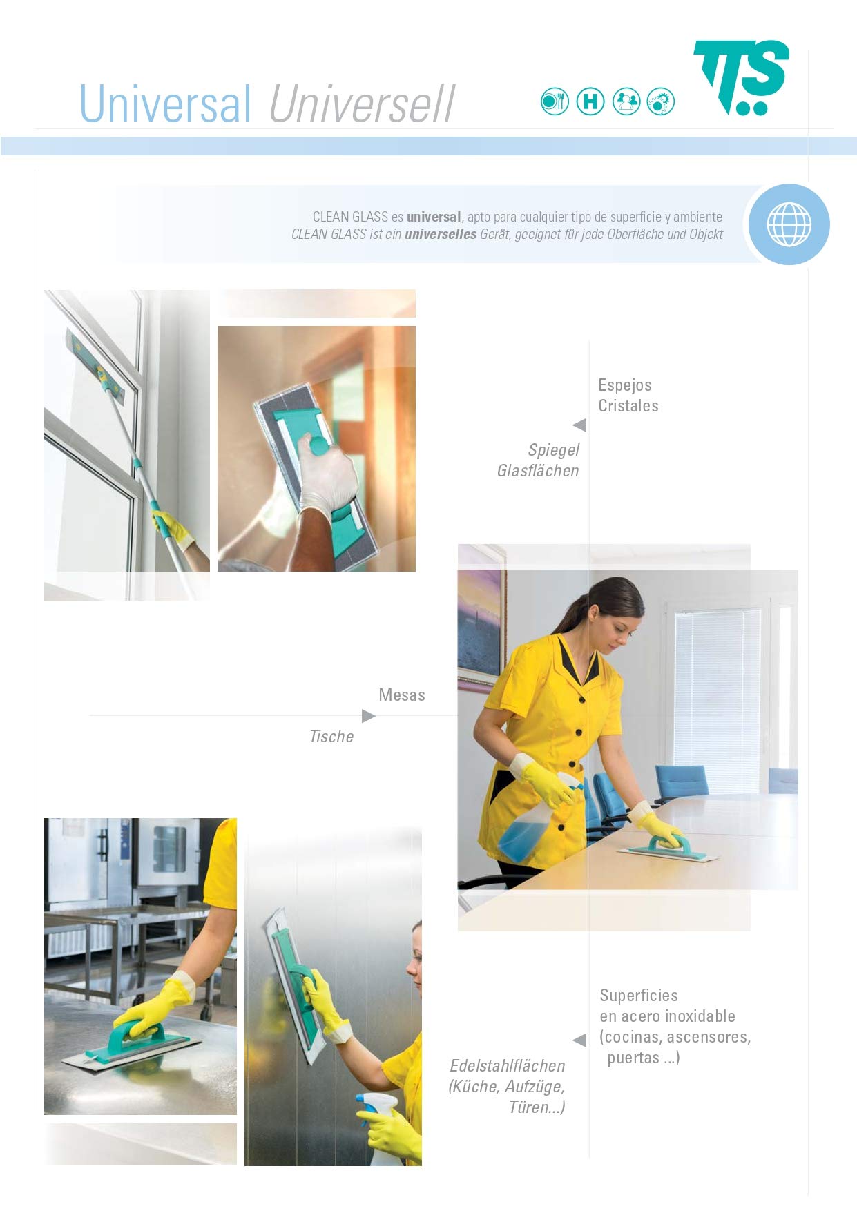Microfiber Glass Cleaning Cloth 30cm - Grey for Streak-Free Shine