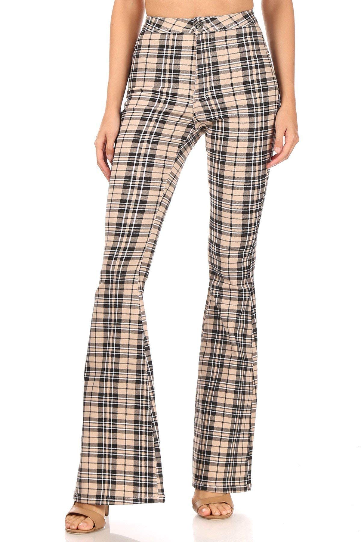 High Waisted Stretchy Bell Bottom Jeans for Women - Flared Denim Pants with Comfortable Elastic Waistband | Perfect for 70s Retro Style, Casual Outfits & Music Festivals