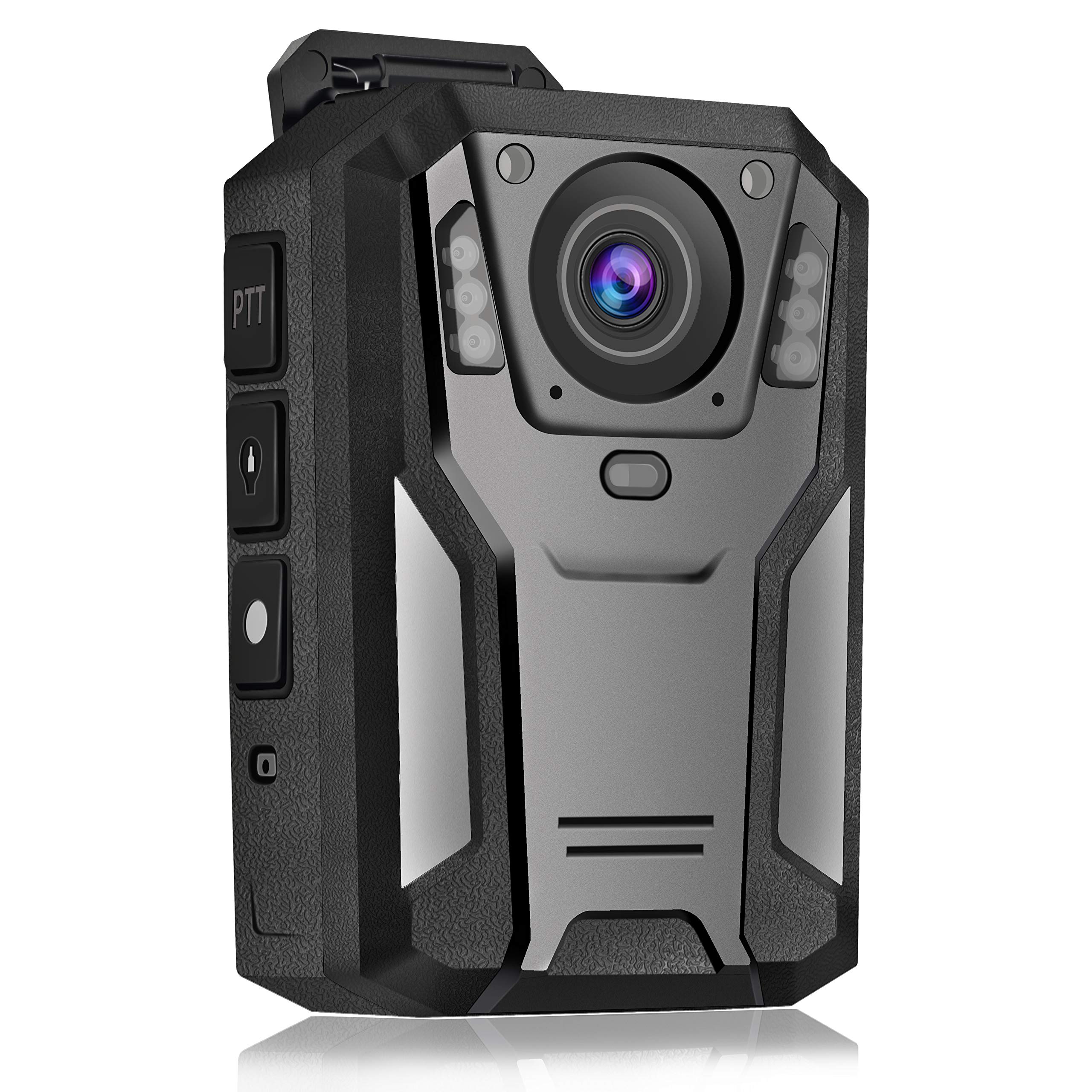 JWKG P100 2K Police Body Camera - 64GB Body Cam with 12H Continuous Recording, USB-C, Infrared Night Vision, Waterproof & Shockproof for Law Enforcement - Ideal for Police Patrols, Security Guards, and Evidence Collection