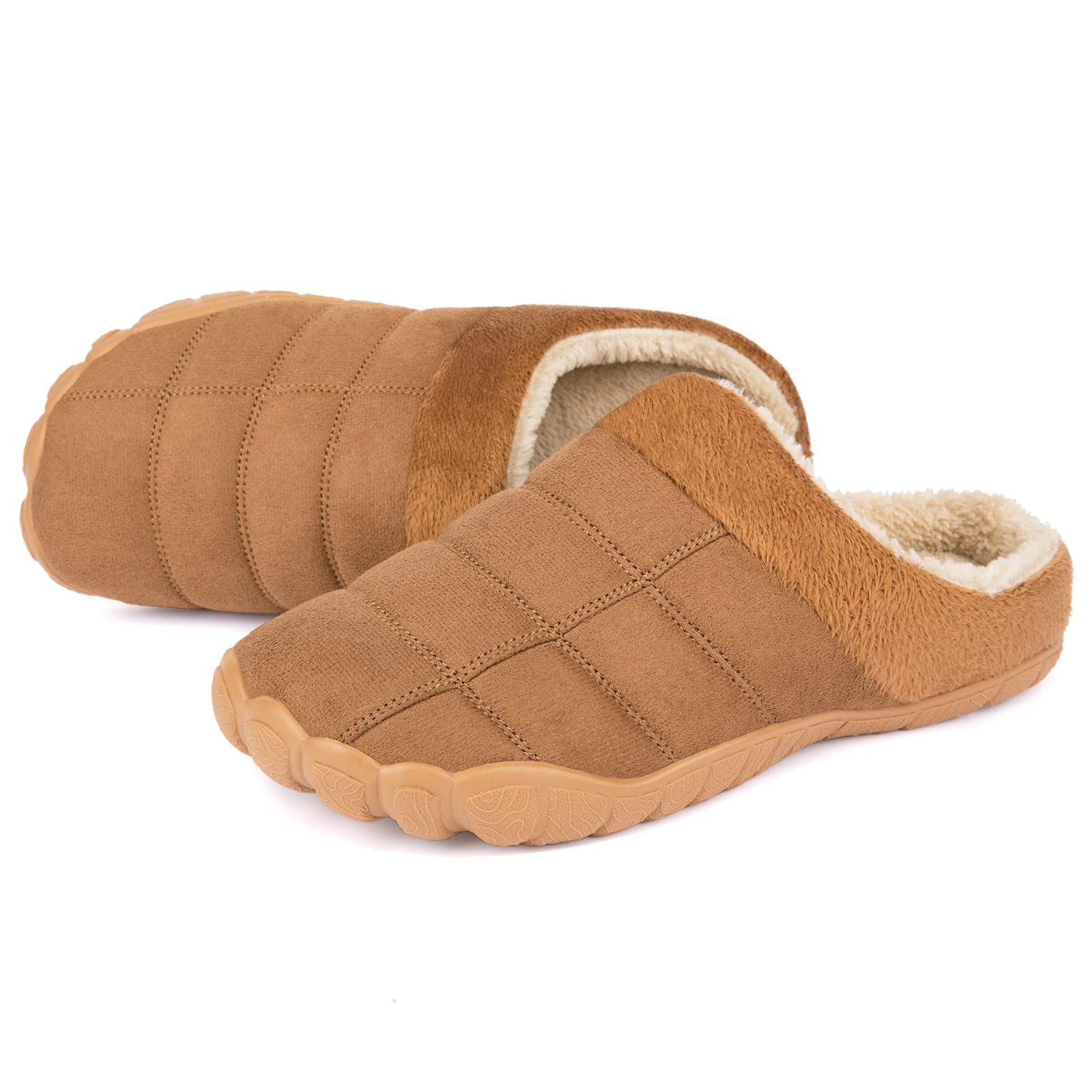 Josaywin Men's Memory Foam Slippers - Soft Plush Fleece Lining, Slip-On Indoor/Outdoor House Shoes for Comfort & Support - Perfect for Home, Office, and Travel Use