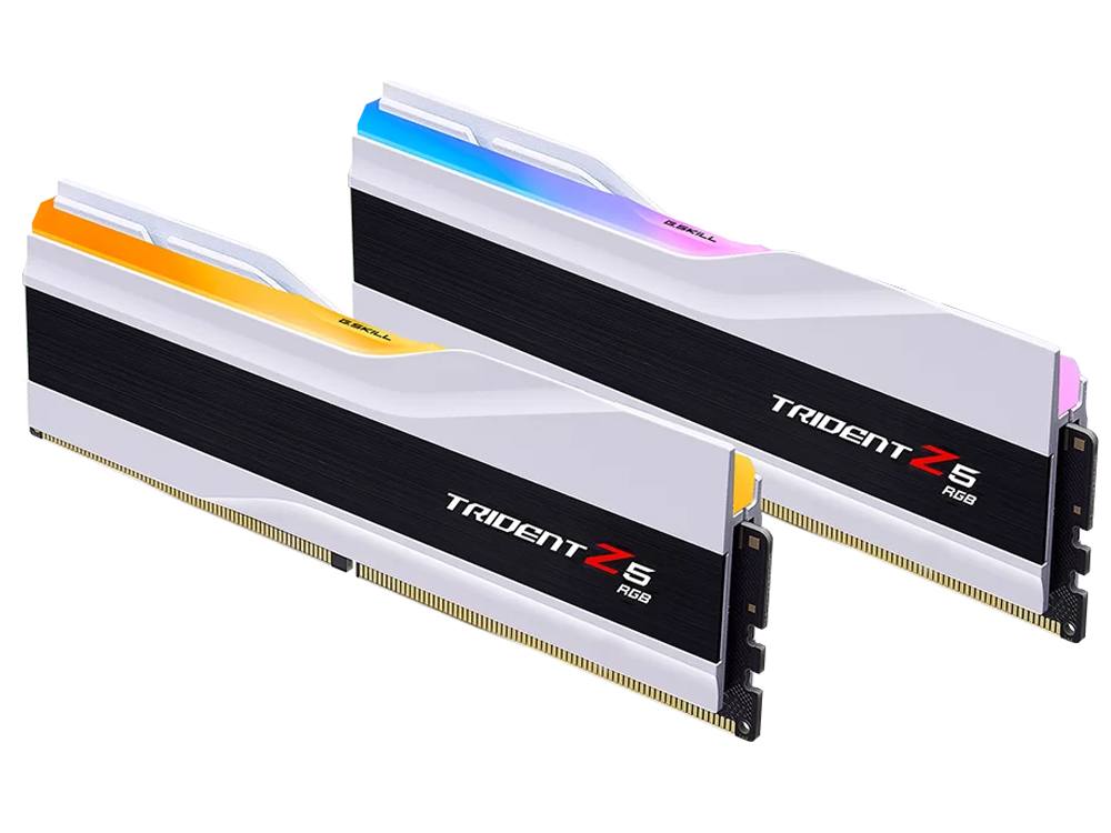 G.Skill Trident Z5 RGB 64GB (2x 32GB) DDR5 6000MHz CL36 Gaming Desktop RAM - White | High Performance Memory for PC Builds, Gaming Rigs & Content Creation Workstations