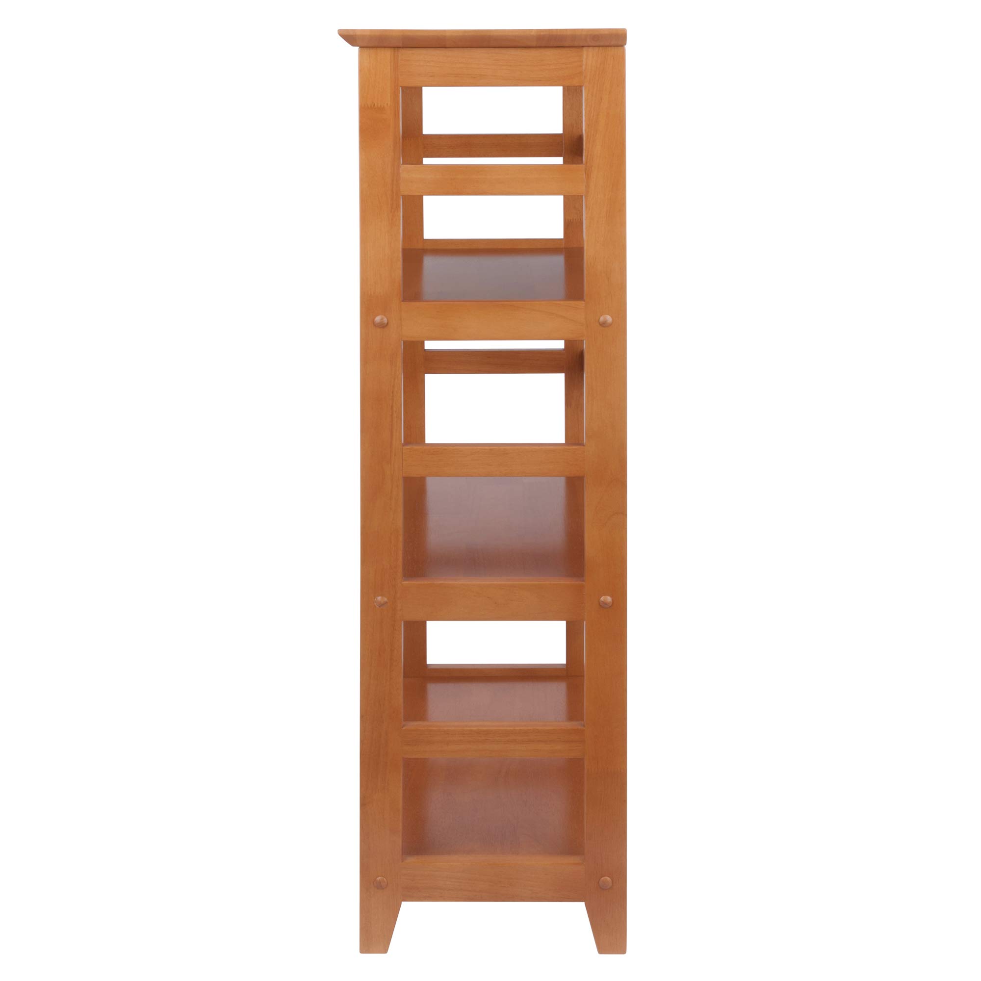 Winsome Wood Studio Shelving Unit - Honey Finish, 3-Tier Storage Shelf for Home Office, Living Room, or Bedroom Organization