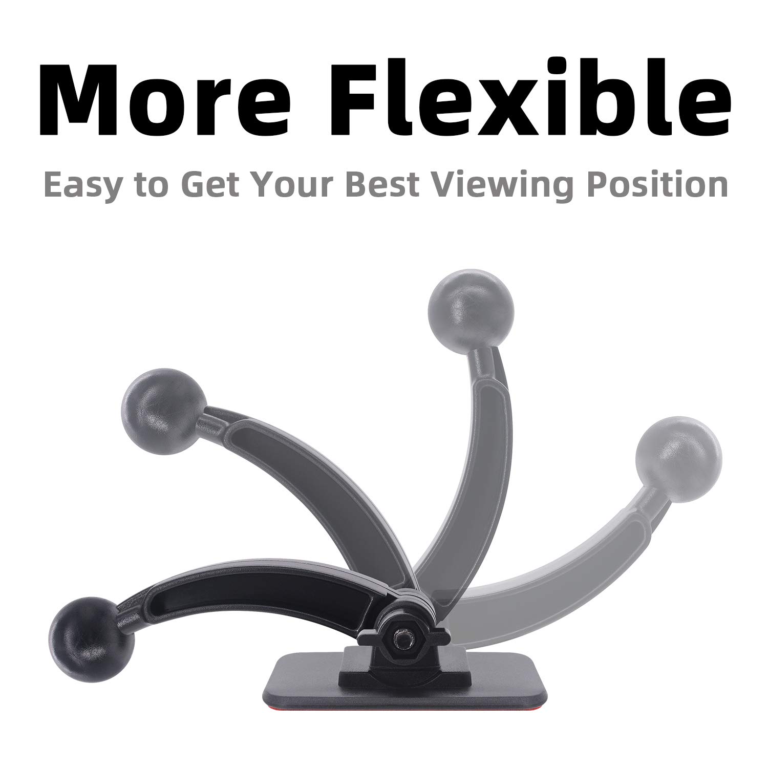 iSaddle 17mm Sticky Adhesive Mount Holder for Garmin GPS & Smartphones - Universal Car Windshield & Dashboard Mount with Flexible Base for Garmin Nuvi GPS Navigator & Magnetic Phone Holder - Perfect for Road Trips, Commuting & Navigation