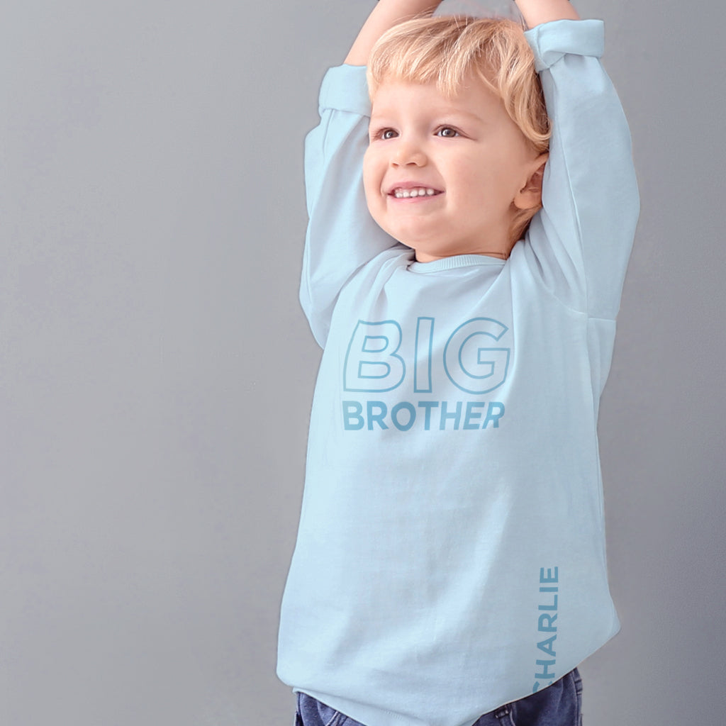 Custom Big Brother T-Shirt with Bernard Bear Design - Perfect for Family Matching Outfits & Sibling Gifts