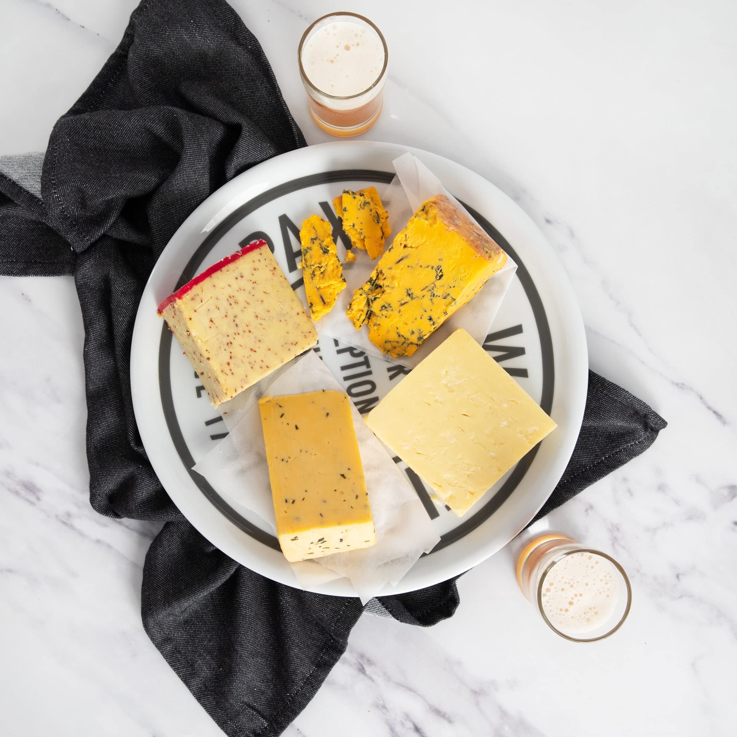 igourmet Premium Pub Cheese Assortment - 4 Unique Gourmet Cheeses (Cheddar with Caramelized Onion, Shropshire Blue, Irish Green Wax Cheddar, Red Dragon) | Perfect for Beer Pairing, Charcuterie Boards & Holiday Gifts | Artisan Cheese Selection for Parties & Entertaining