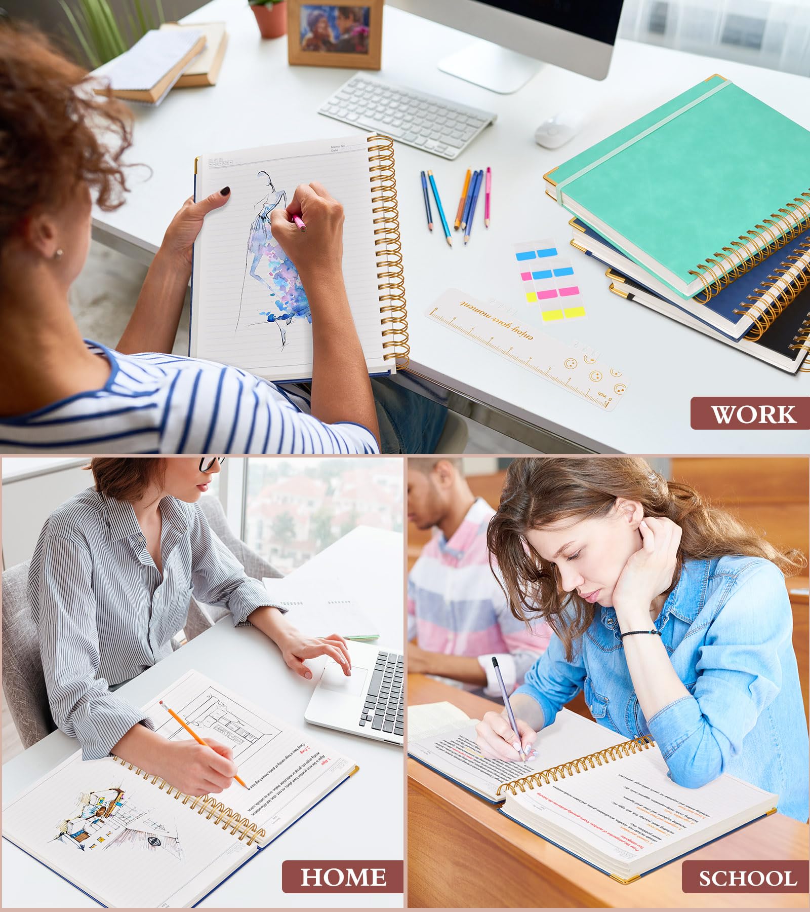 Premium Spiral Notebook Journal 8.5