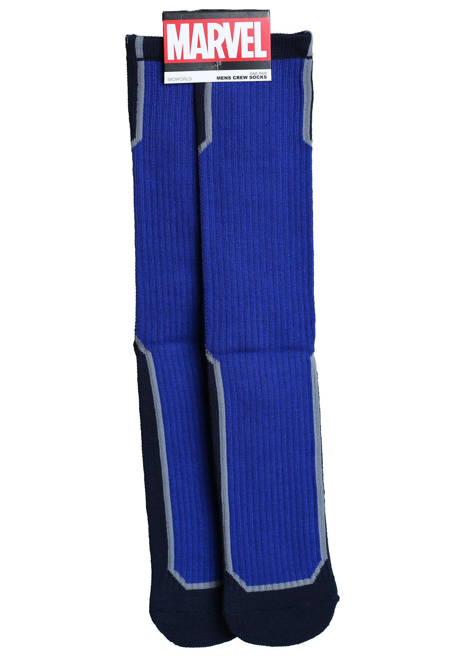 Marvel Captain America Men's Athletic Crew Socks - Superhero Themed Workout & Casual Socks for Gym, Running & Everyday Wear