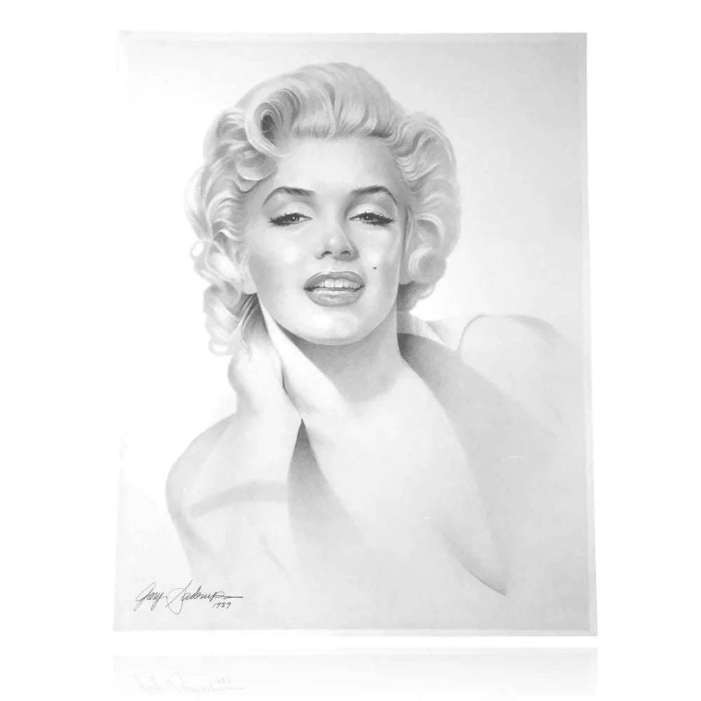 Vintage 1989 Marilyn Monroe 20x24 Signed Lithograph Poster by Gary Saderup - Limited Edition Art Print for Home Decor & Collector's Display
