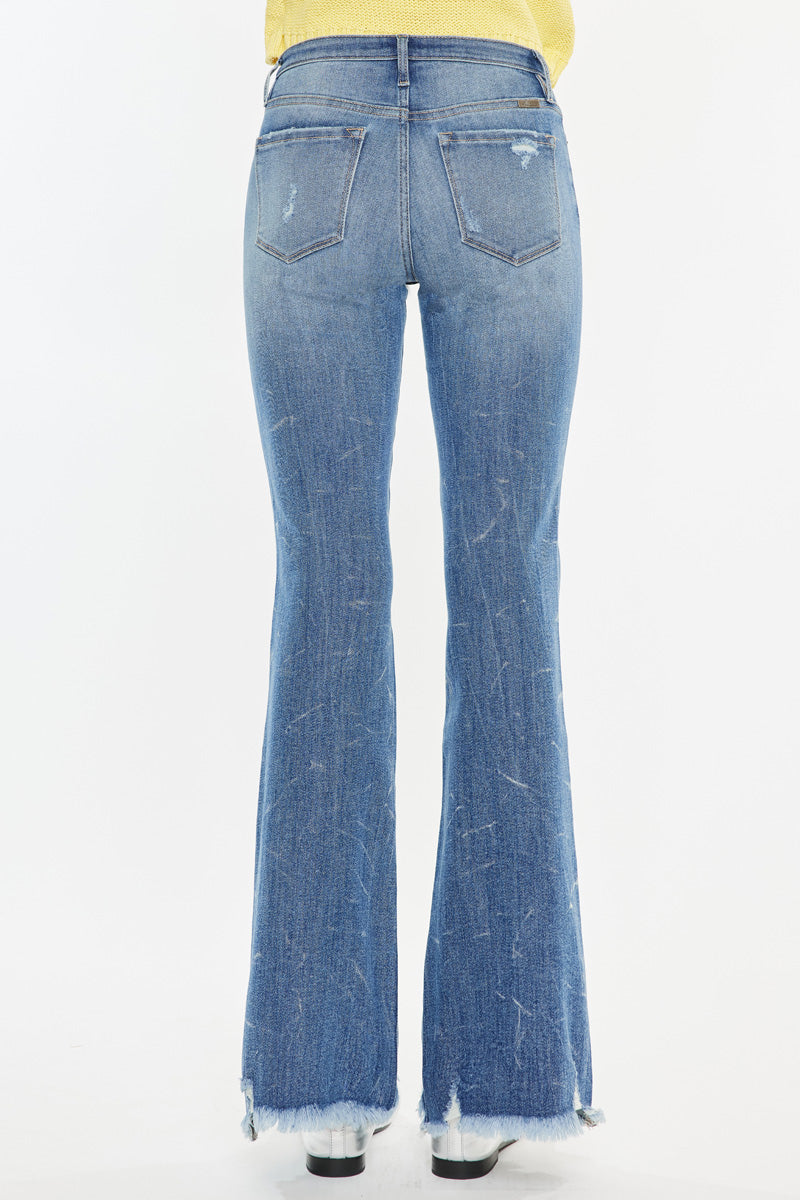 Jennie Medium Rise Wide Leg Jeans for Women - Trendy High Waist Flared Denim Pants - Perfect for Casual Outfits, Street Style & Everyday Wear