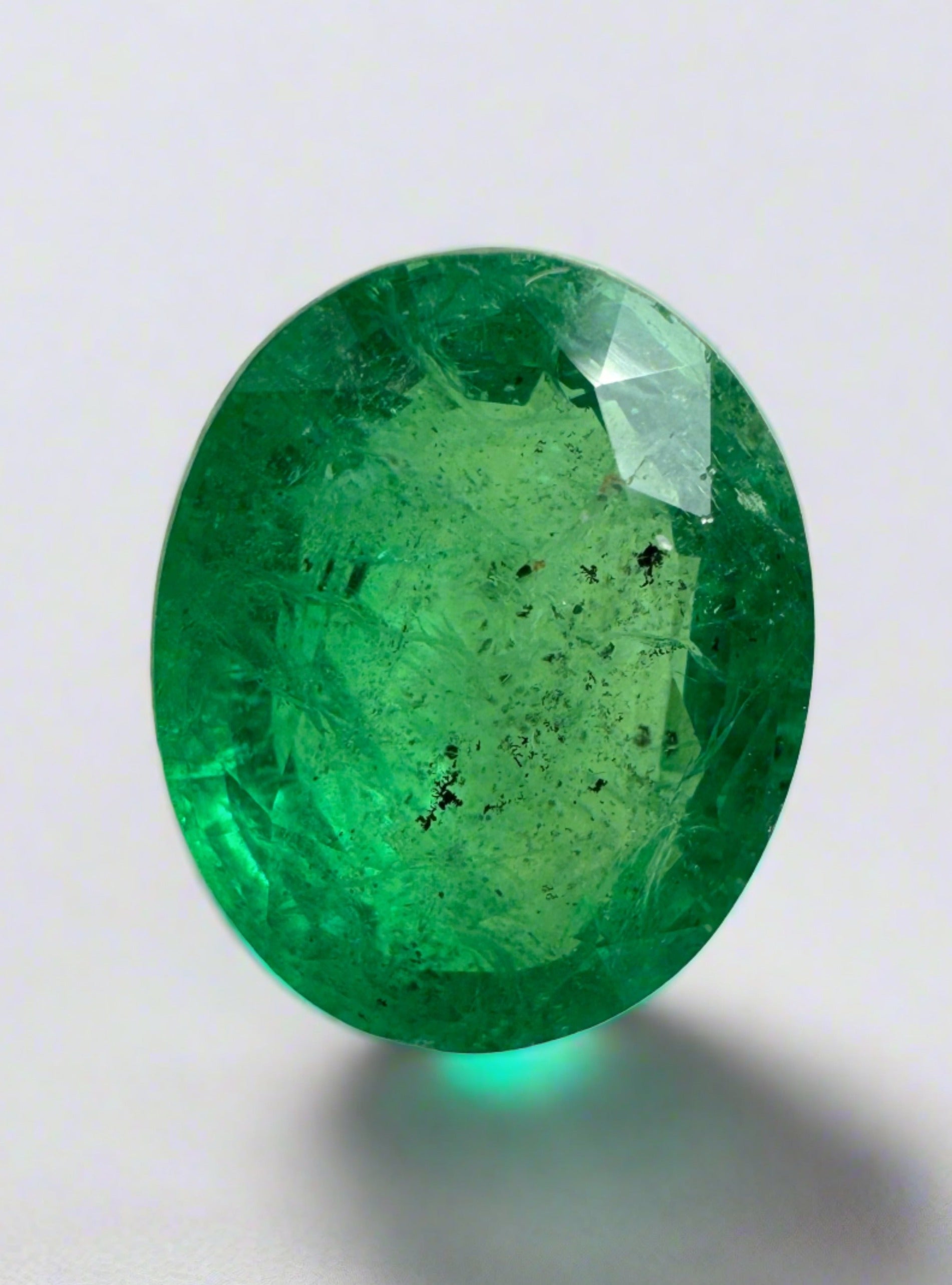 4.80 Carat 12x9.5mm Natural Zambian Emerald Oval Cut Loose Gemstone for Jewelry Making - Engagement Rings, Necklaces & Earrings