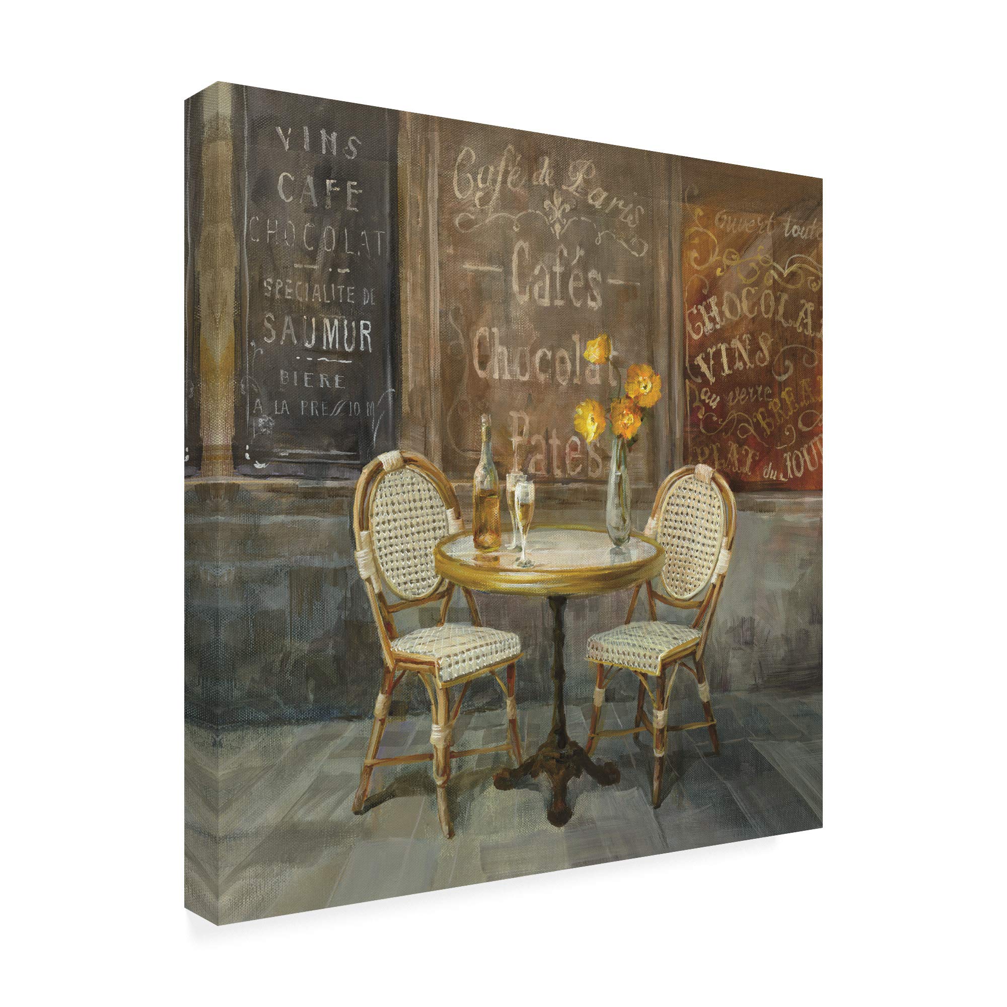 Danhui NAI French Cafe Painting - 18x18 Inch Wall Art for Living Room, Bedroom & Office Decor | Trademark Fine Art