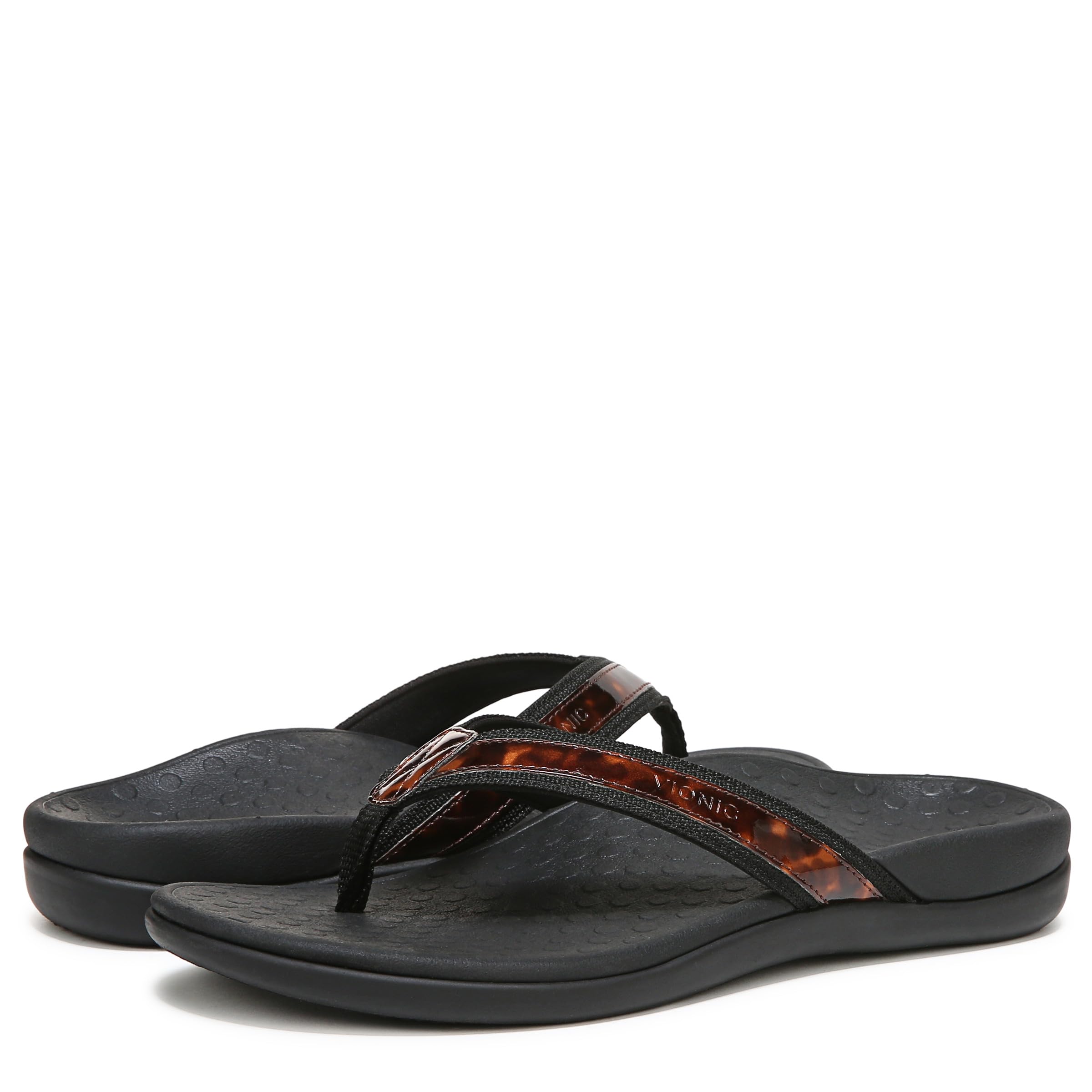 Vionic Women's Tide Toe Post Sandals - Comfortable Orthopedic Flip Flops with Arch Support for Walking, Beach & Pool Use