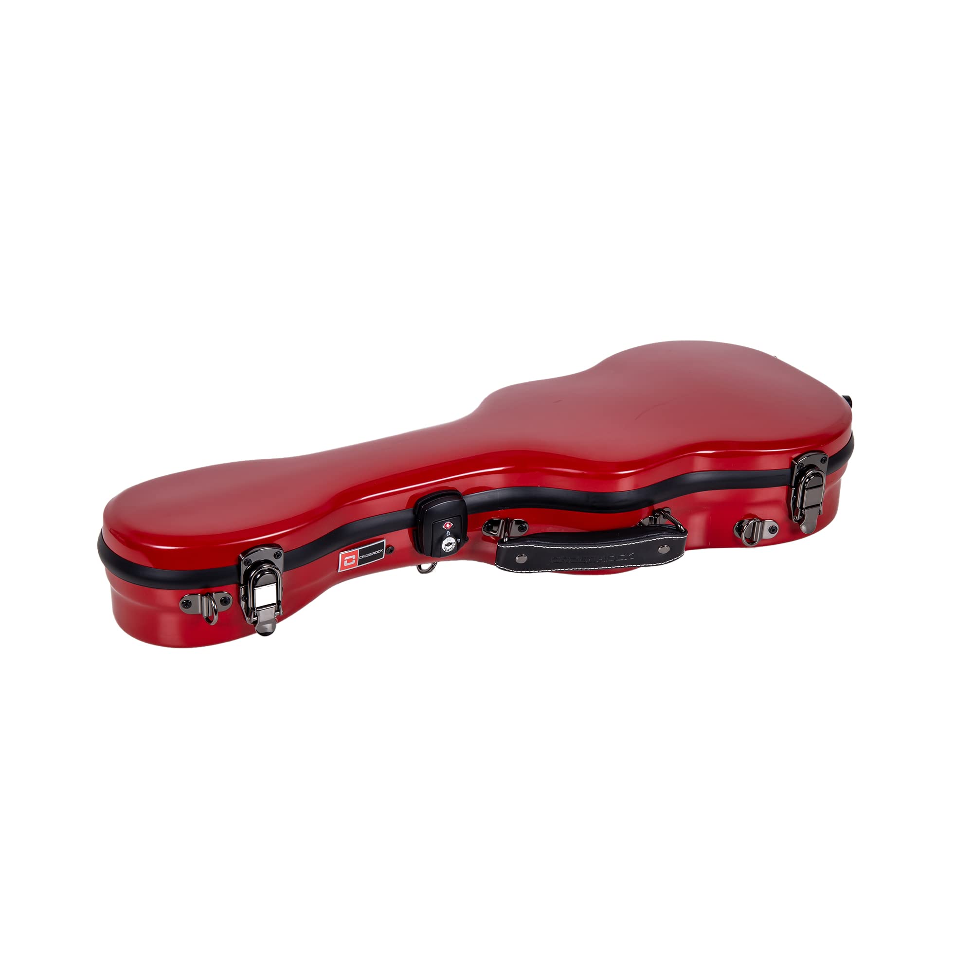 Premium Crossrock Thick Padded Hardshell Fiberglass Concert Ukulele Case - Red | Durable Protection for Travel & Performance | Perfect for Musicians, Beginners & Ukulele Enthusiasts