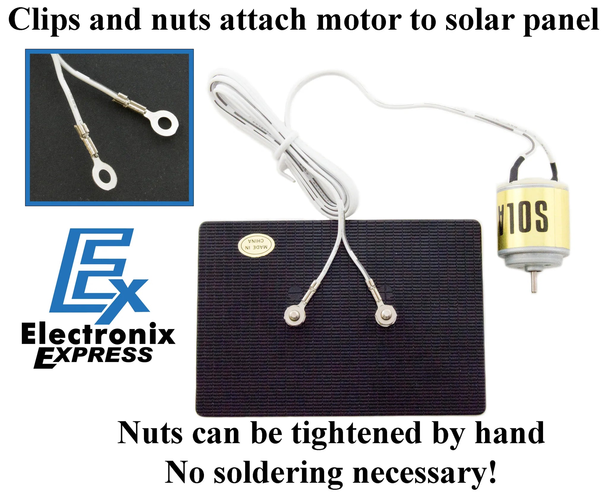 Educational Solar Energy Science Project Kit for Kids - Solar Panel, Motor & Guidebook - STEM Learning, Science Experiments & DIY Projects for Home & School