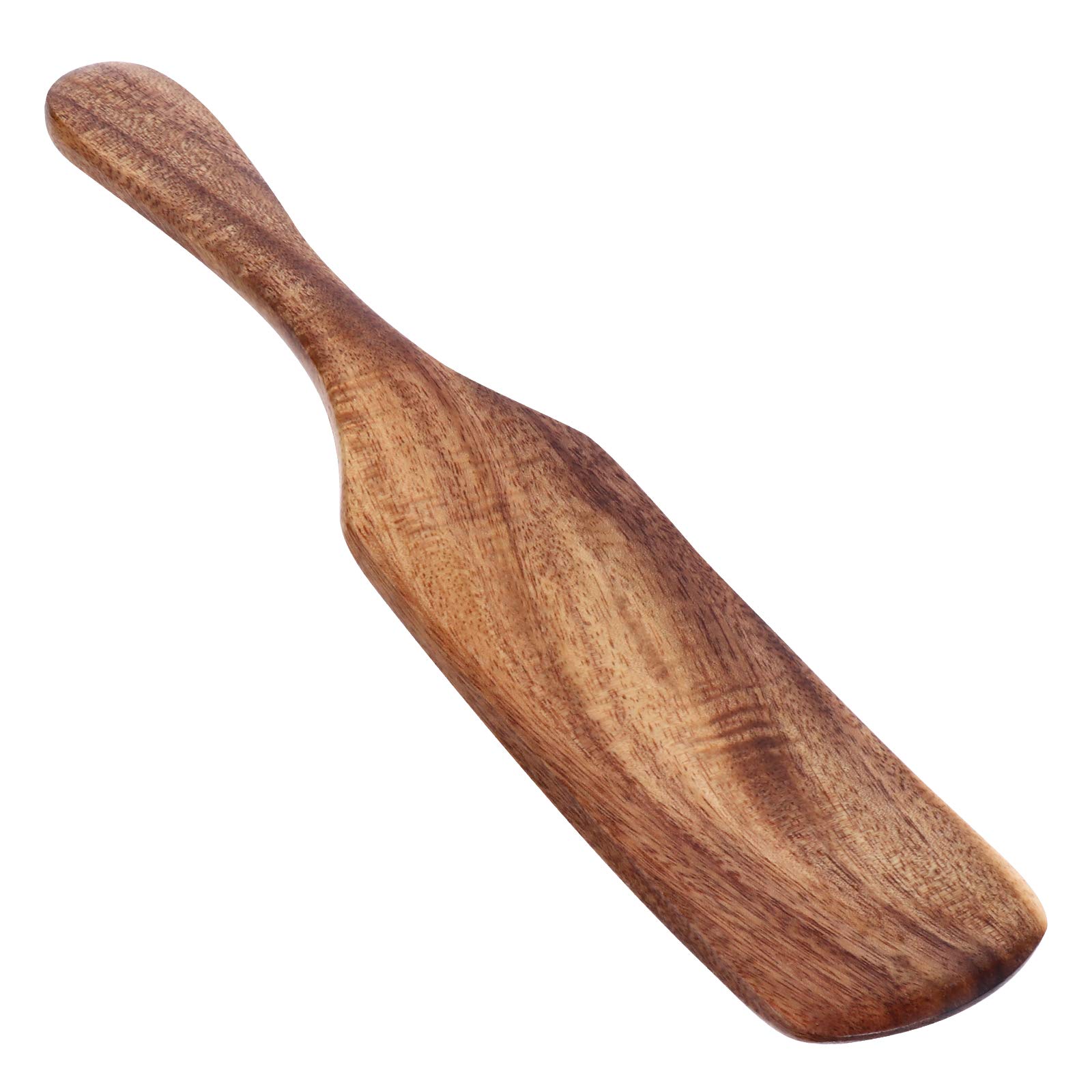 DOITOOL Wooden Spatula - Non-Stick Kitchen Cooking Utensil with Long Handle for Flipping, Stirring & Serving - Perfect for Pancakes, Eggs, Stir Fry & Baking (Portable & Durable)