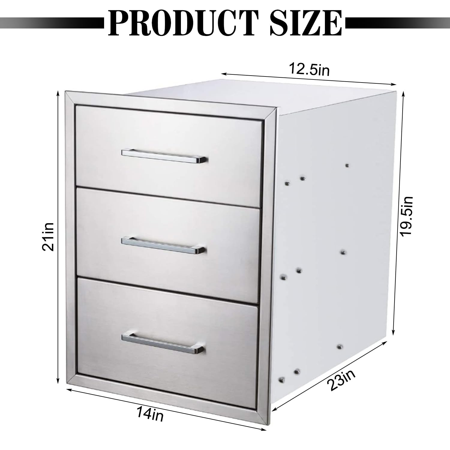 Stainless Steel Outdoor Kitchen Access Drawers - 14
