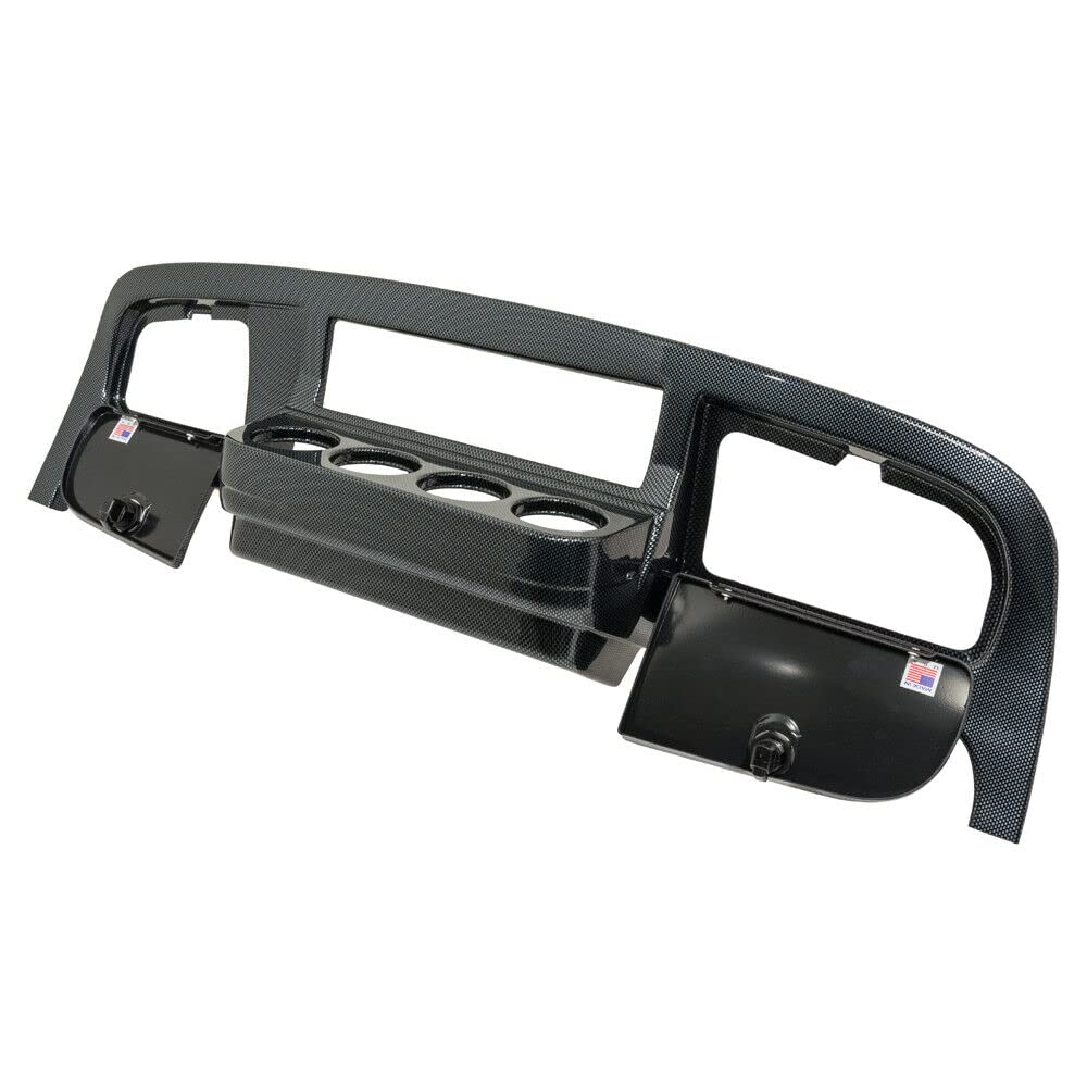 Premium Carbon Fiber Dash Cover Assembly with Locking Doors for EZGO Freedom TXT/T48 Golf Carts | Compatible with 2014-Up Models | Enhance Protection & Style on Golf Courses & Resorts