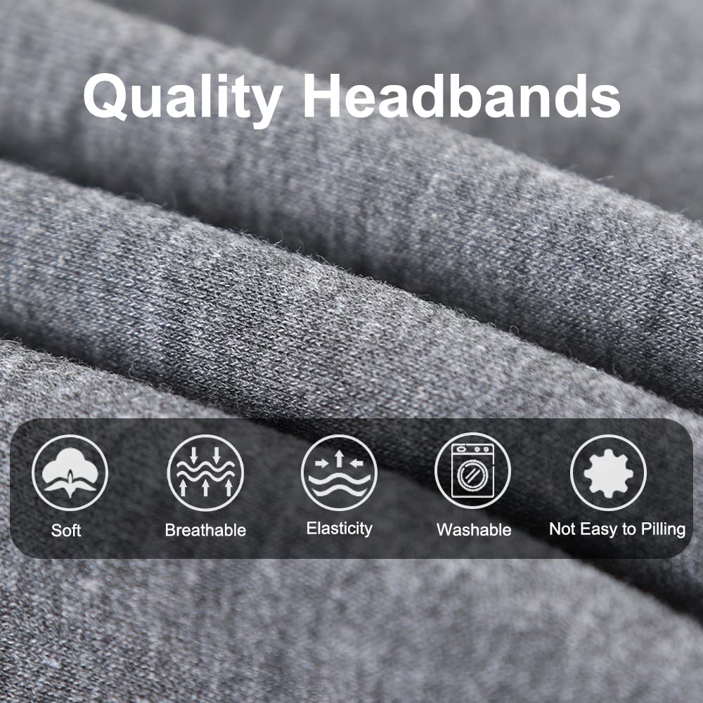 XTREND 4 Pack Bohemian Style Elastic Headbands - Non-Slip Wide Headscarves for Women, Yoga, Sports & Outdoor Activities - Fashion Hair Accessories for Black Women (Printed Design)