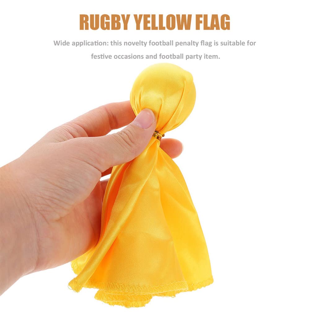 Official Football Referee Penalty Flag Set - 4pcs Yellow & Red Tossing Challenge Flags for Soccer & American Football Games | Sports Accessories for Referees, Coaches & Training Sessions