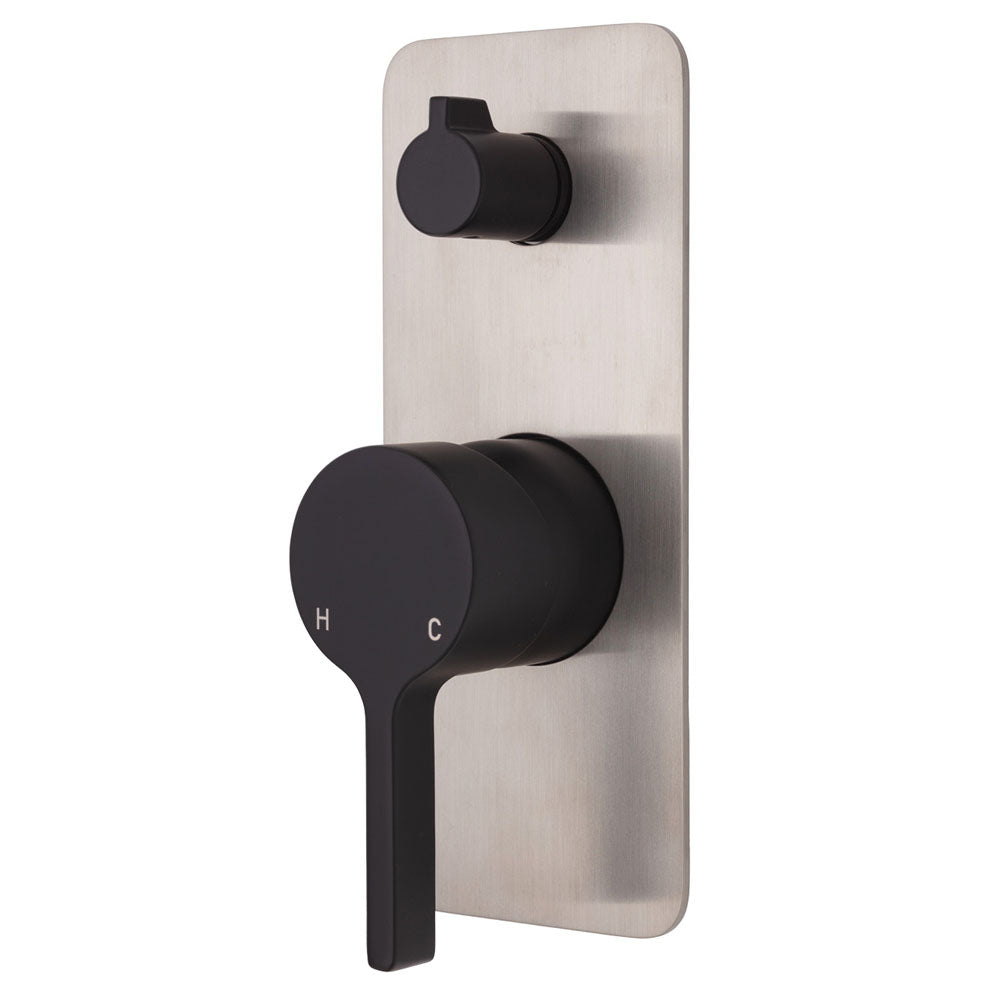 Matte Black / Brushed Nickel Backplate