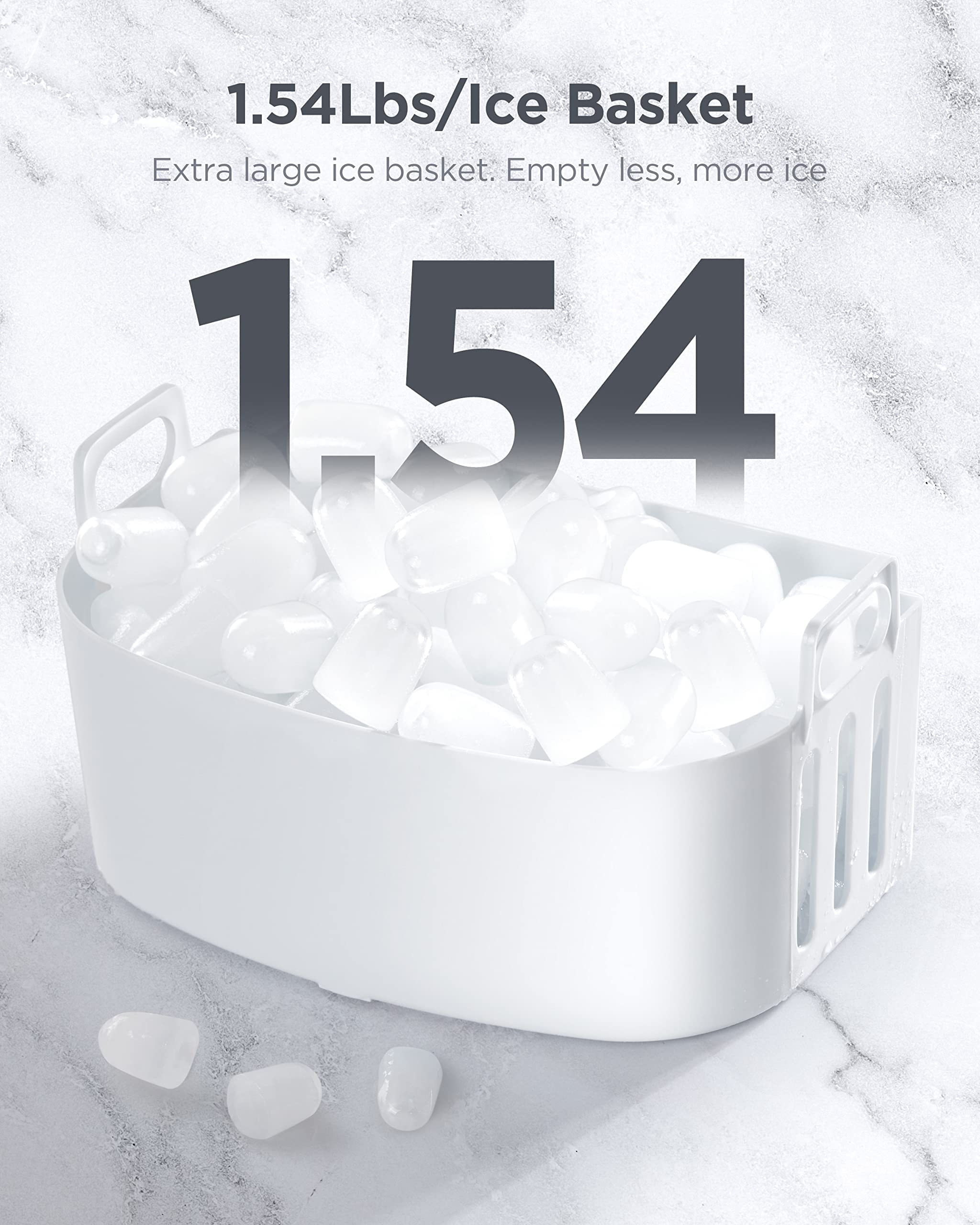 Silonn Countertop Ice Maker Machine - 26 lbs Daily, 9 Cubes in 6 Mins, Self-Cleaning & Portable with Ice Scoop & Basket - Perfect for Home, Office, RV, and Parties