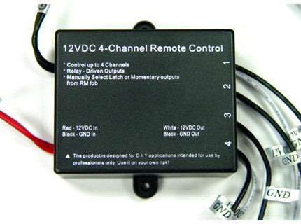 4 Channel Remote Control Relay Switch - Logisys RM04X Wireless Momentary Switch for Home Automation, Garage Door, Lighting & DIY Projects