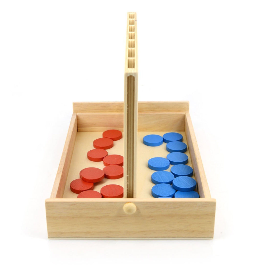 Vertical Link Panel Checkers Game Set - Classic Board Game for Family Fun, Strategy Play & Indoor Entertainment