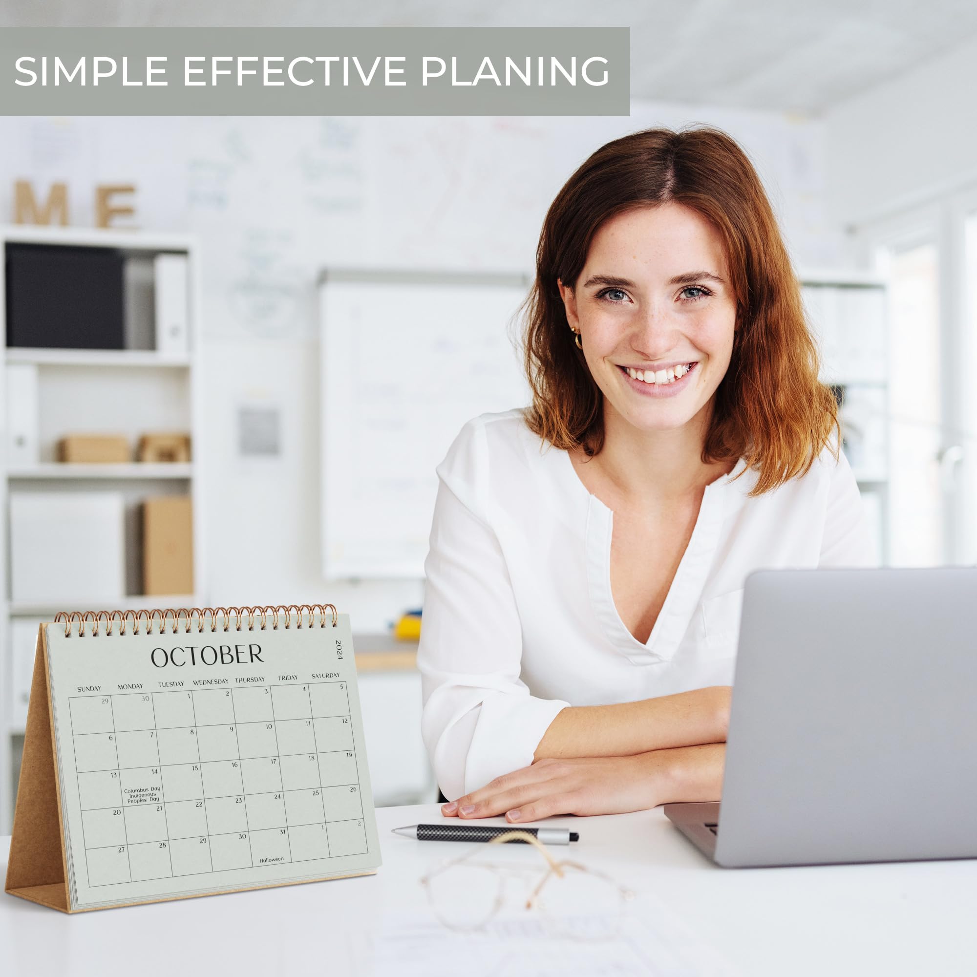 2025-2026 Aesthetic Desk Calendar | August 2024 to June 2026 | Beautiful Small Flip Desktop Planner for Office, Home & School Organization | Perfect for Work Scheduling, Gift Giving & Daily Planning