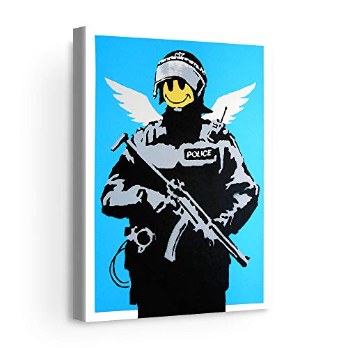 Banksy Flying Copper Canvas