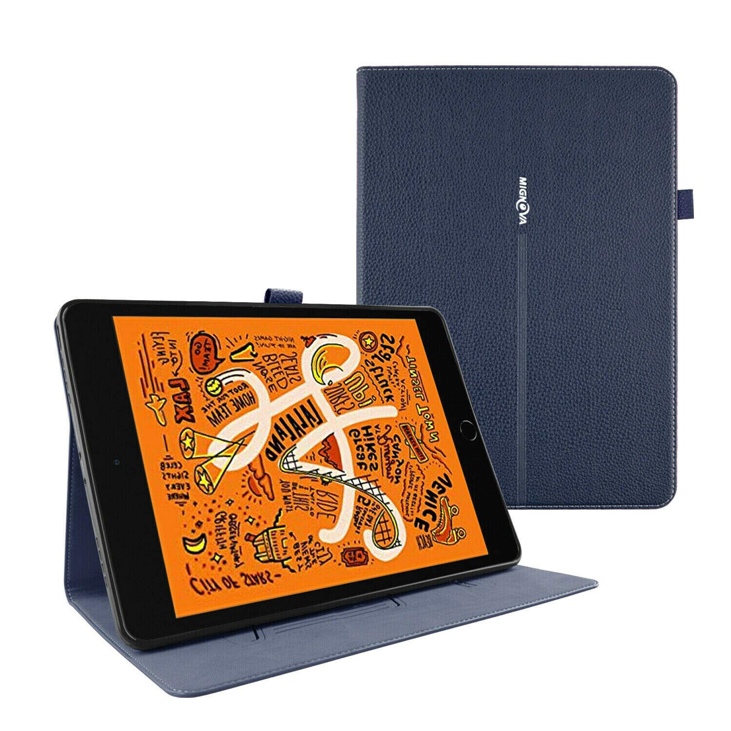 Premium PU Leather Wallet Case for iPad Mini 5/4 - Shockproof Full-Body Protection with Auto Sleep/Wake Feature | Compatible with Apple iPad Mini 4 & 5th Gen 2019 7.9