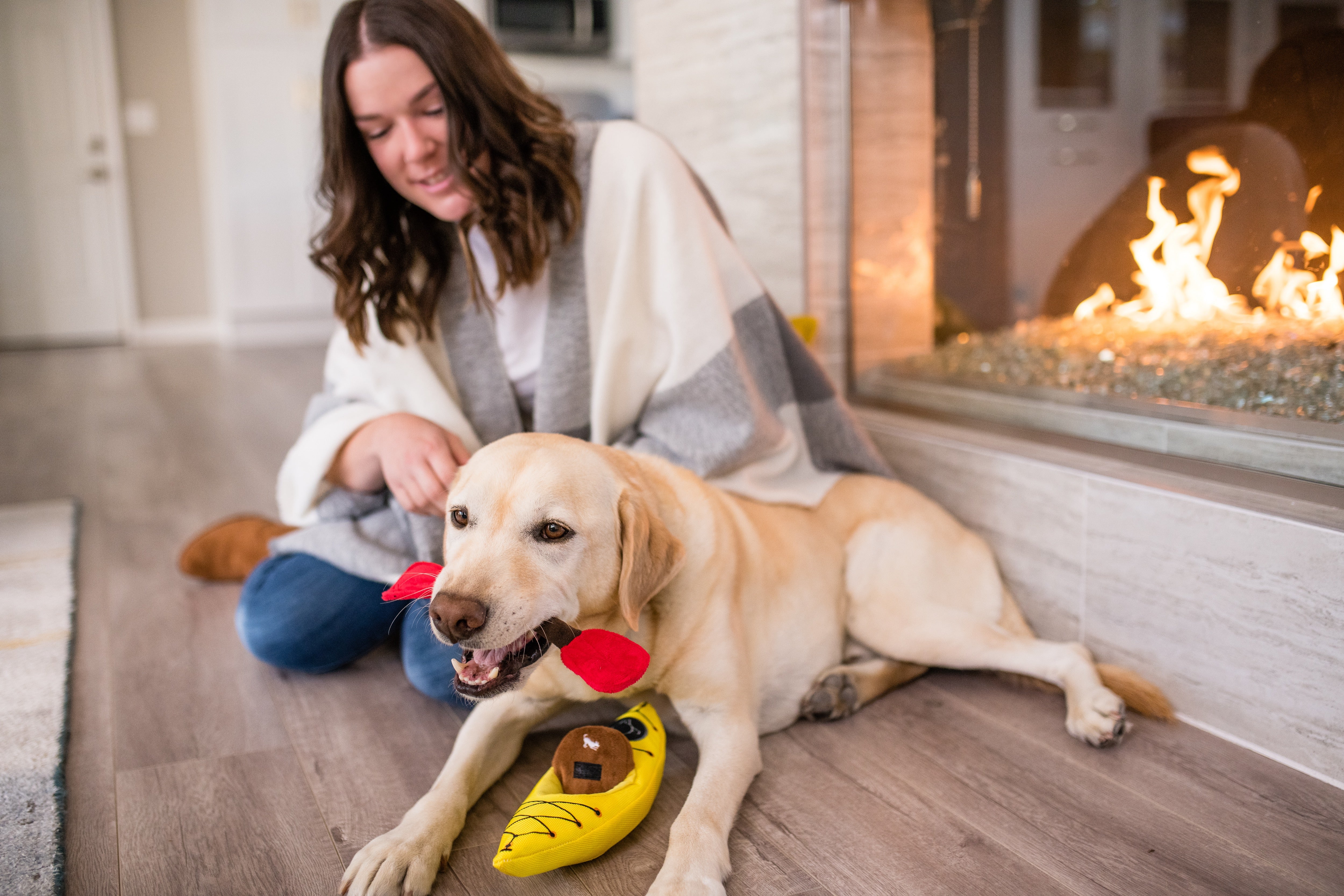 El Kayak Dog Toy - Camp Corbin™ Plush Chew Toy for Dogs | Durable & Soft Pet P.L.A.Y. Dog Chew Toy for Indoor & Outdoor Play, Fetch, and Cuddling