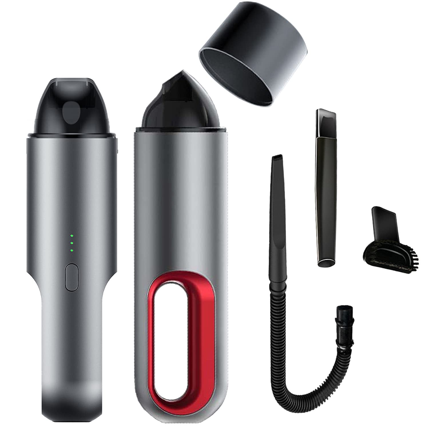 BENJEN Cordless Handheld Car Vacuum Cleaner - Portable Rechargeable Mini Vacuum with LED Light for Car, Home, Kitchen Cleaning | Perfect for Car Detailing, Pet Hair Removal & Small Space Cleaning