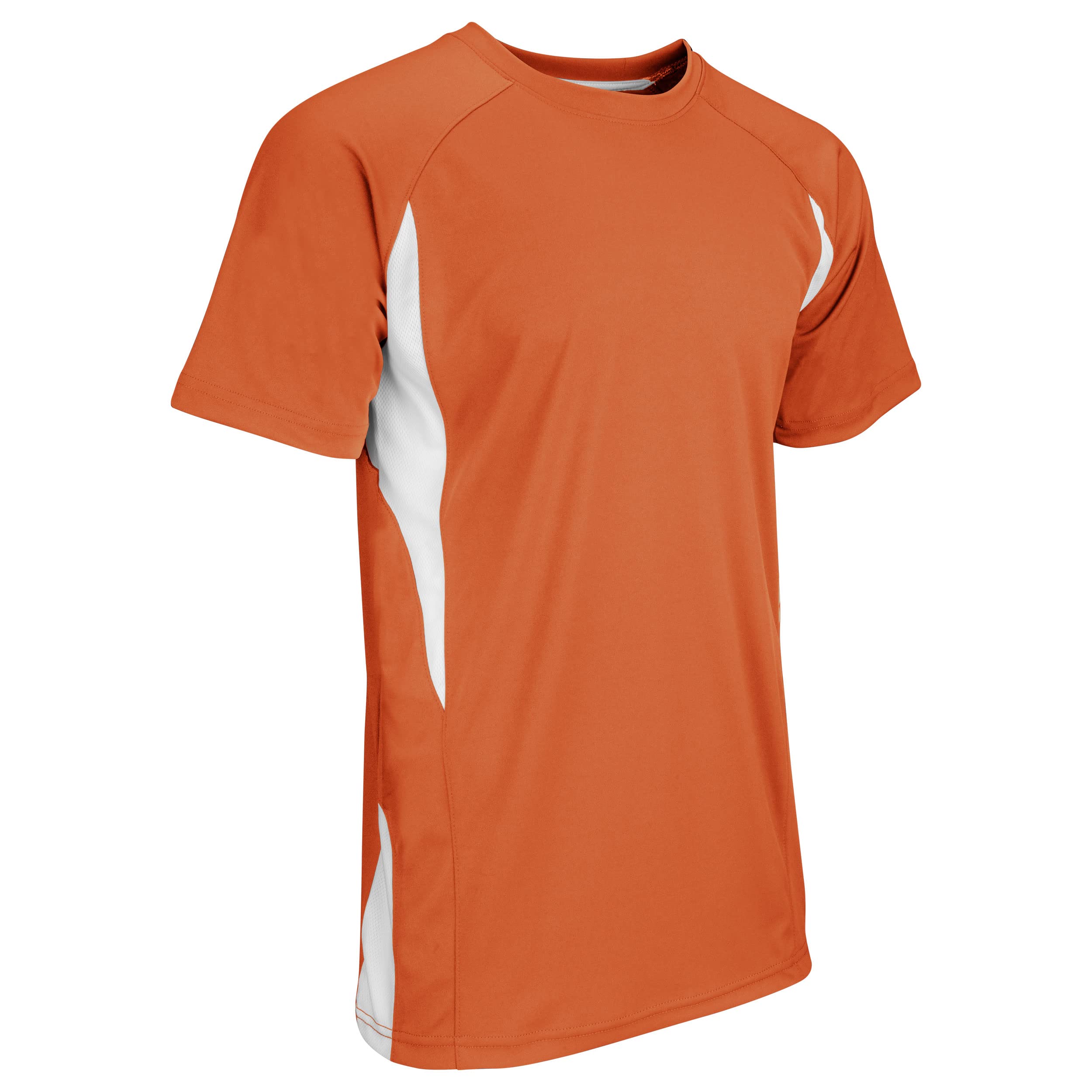 Champro Boys' Top Spin Lightweight Youth Baseball Jersey - Breathable & Comfortable - Orange & White - Small Size - Perfect for Little League, Practice & Games