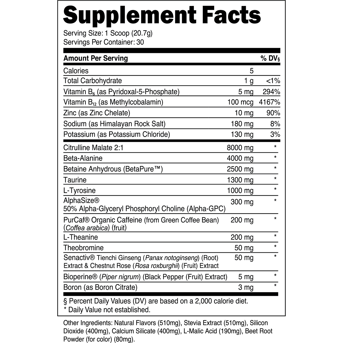 Bulk Pre Workout Powder - Energy & Endurance Booster for Gym & Fitness | Best for Athletes & Bodybuilders