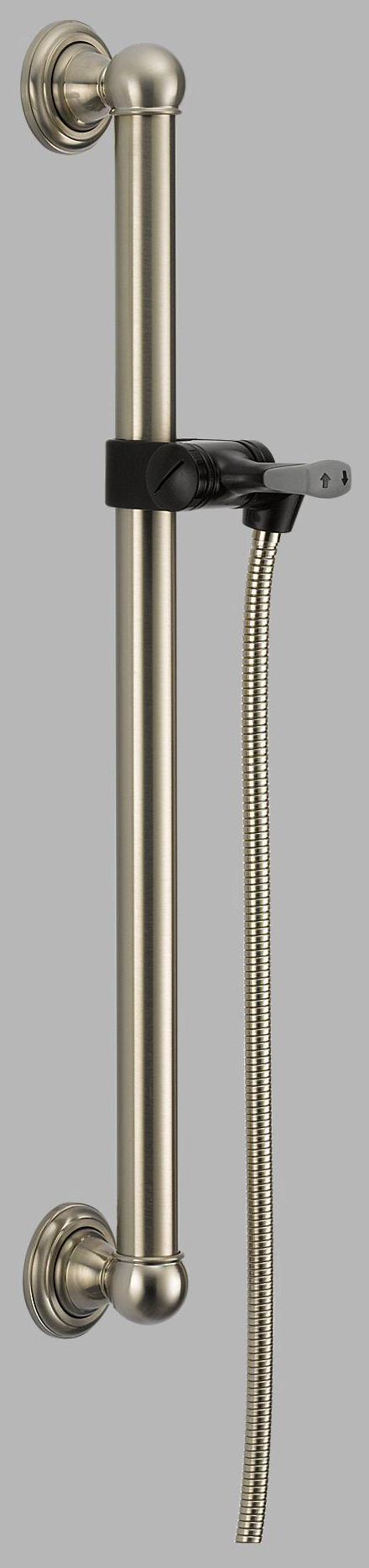 ADA Compliant Adjustable Slide Bar & Grab Bar Assembly - Stainless Steel 56302 SS Delta - Perfect for Bathroom Safety & Accessibility