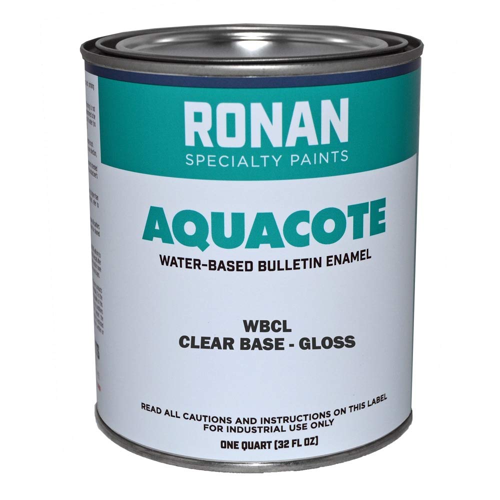 Ronan Specialty Paints Aquacote 1 Quart Clear Base Gloss Water-Based Paint (WBCL) - High Gloss Finish for Boats, Marine & Outdoor Furniture