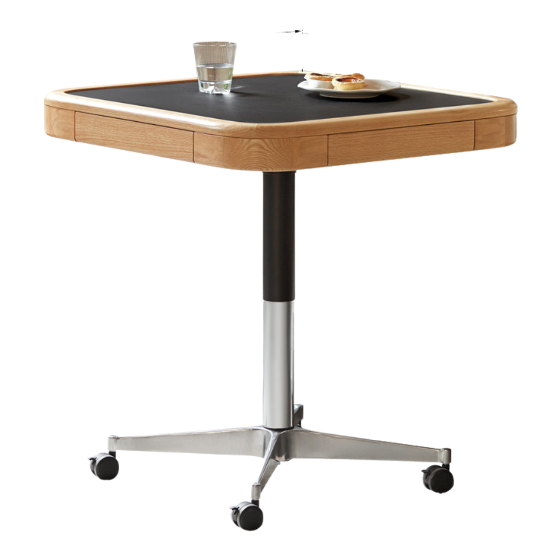Solid Oak Lift-Top Coffee Table with Storage - Modern Square Movable Design for Living Room, Home Office & Small Spaces