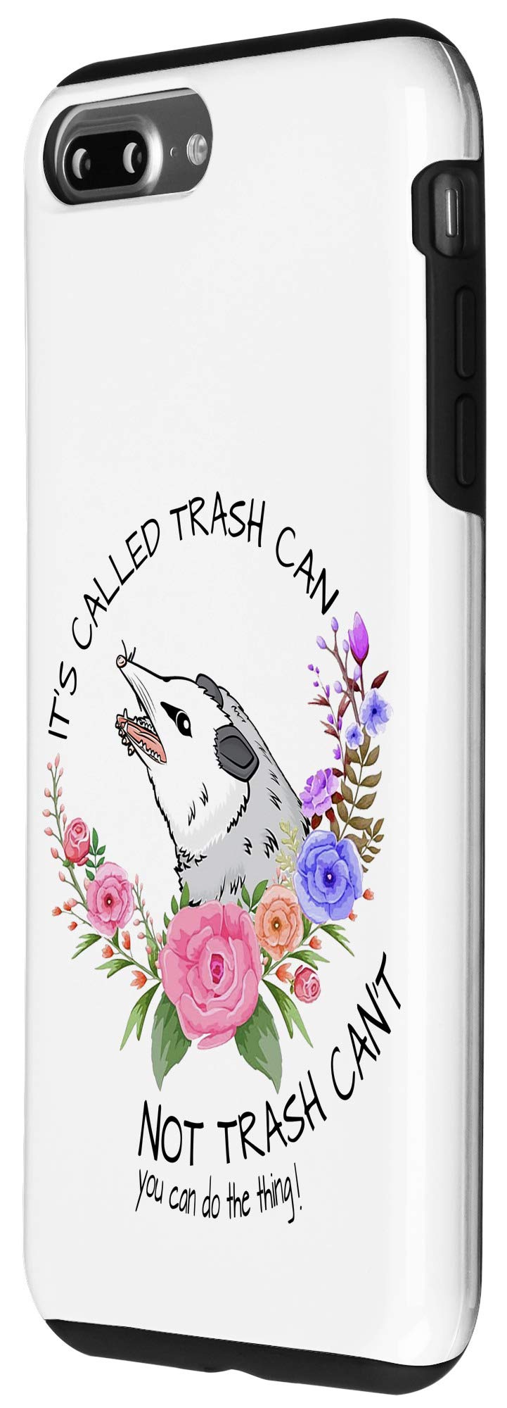 iPhone 7 Plus/8 Plus Floral Possum Design Phone Case - Cute Animal Print Protective Cover for Women & Girls - Perfect for Everyday Use, School, Work & Travel