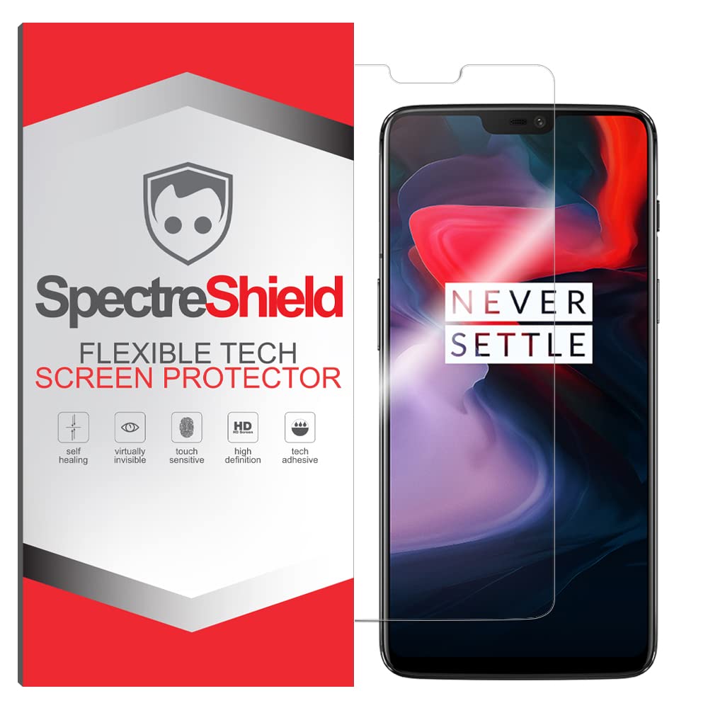 OnePlus 6 Screen Protector - Spectre Shield Case-Friendly Flexible TPU Film with Full Coverage & HD Clarity | Perfect for Daily Use, Gaming & Outdoor Activities