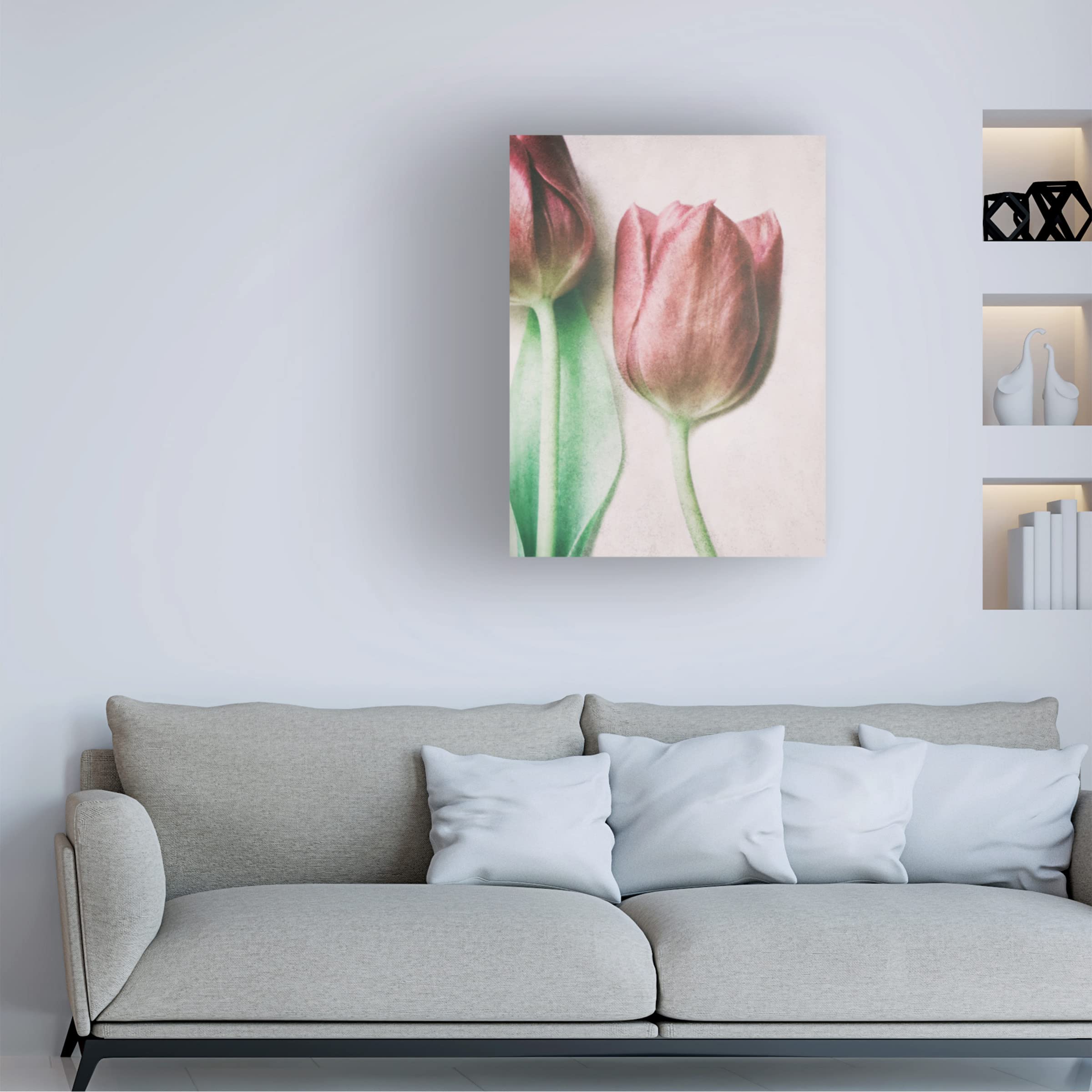 Trademark Fine Art 'The Spring Lovers' Canvas Wall Art by Delphine Devos - Romantic Home Decor for Living Room, Bedroom & Office
