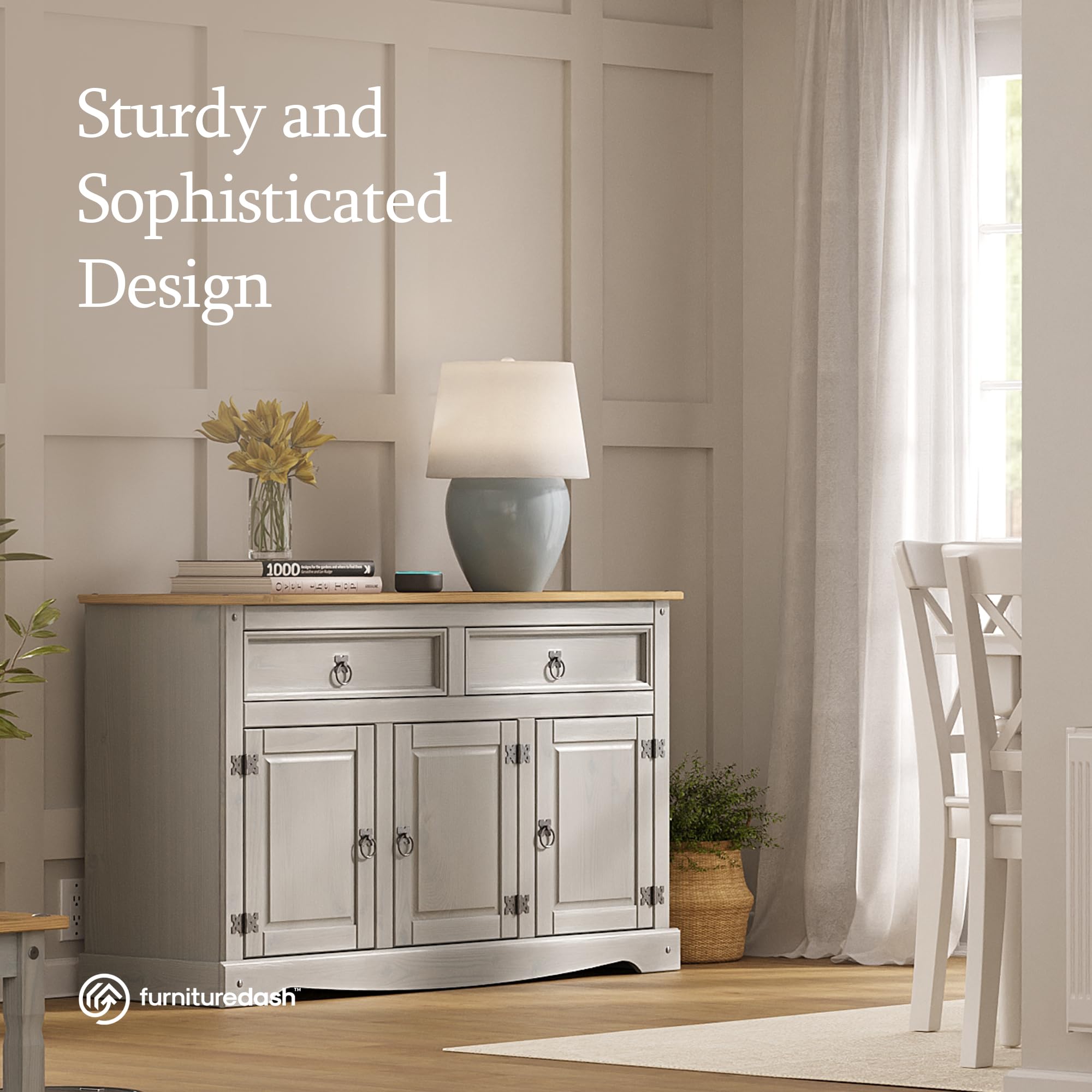 Solid Wood Buffet & Sideboard - 51.9
