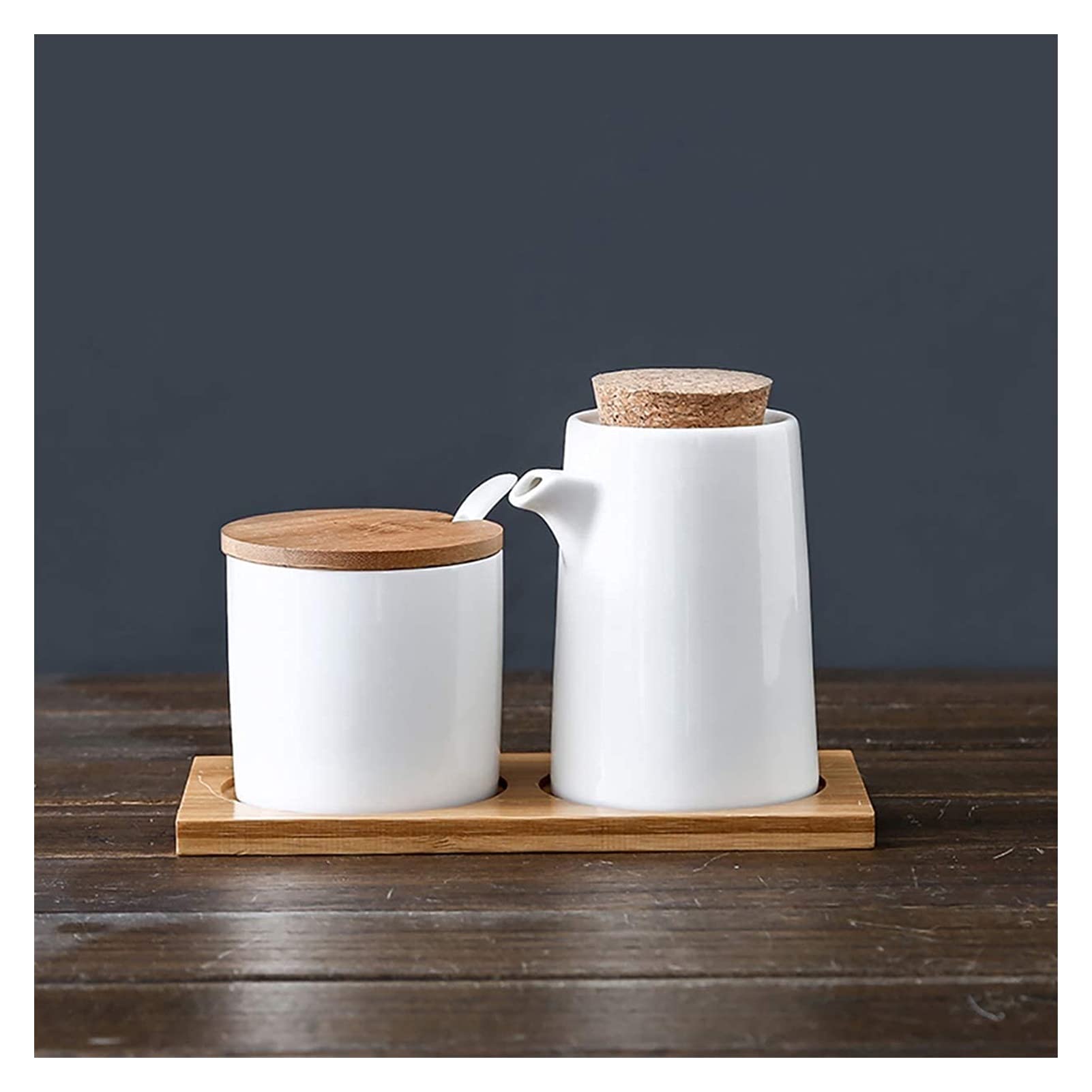 Premium Ceramic Olive Oil Dispenser Bottle - Modern Kitchen Oil & Vinegar Cruet for Cooking, Salad Dressing & Tabletop Use - Medium Size Soy Sauce Bottle for Restaurants & Home Kitchens