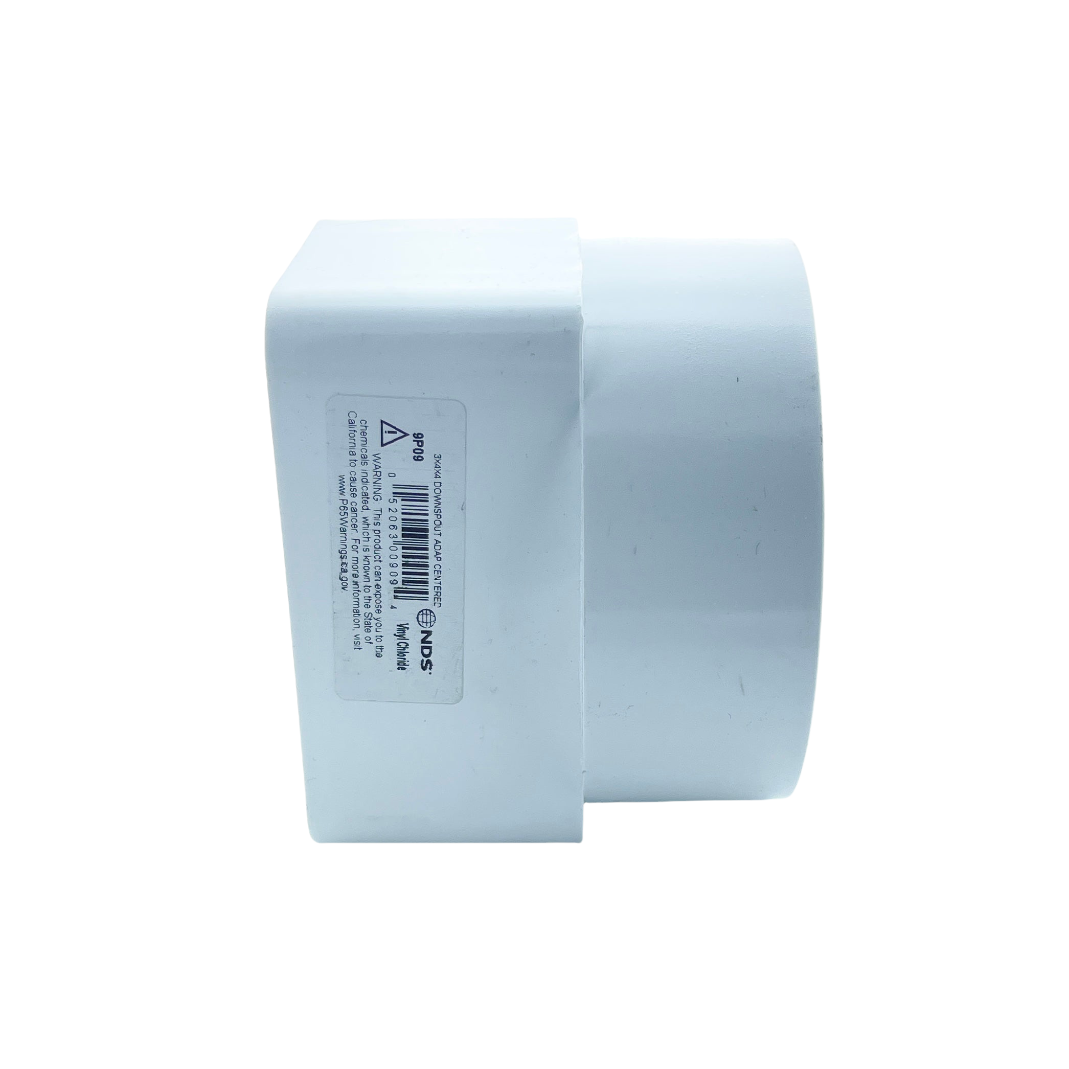 3X4X4 Centered Downspout Adapter - NDS 9P09 - Perfect for Seamless Gutter Drainage & Rainwater Management