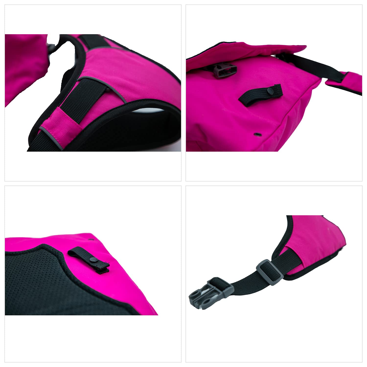 **Waterproof Dog Backpack for Hiking & Travel - Multifunctional Pet Carrier with 2 Spacious Side Pockets - Adjustable Outdoor Saddle Bag for Small, Medium & Large Dogs (Rose Red) - Perfect for Camping, Walks & Adventures**