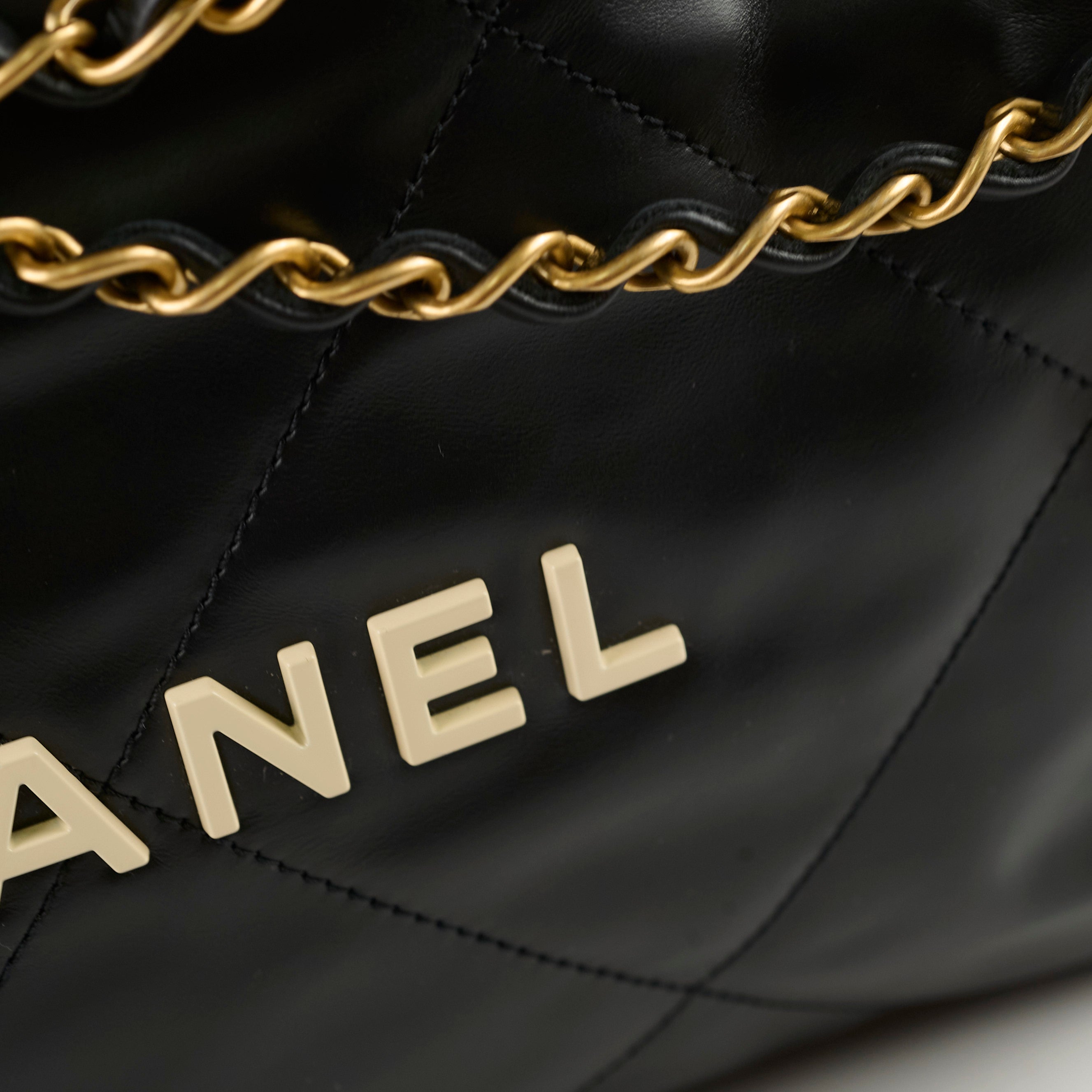 Chanel 22 Medium Black Microchip Leather Handbag - Luxury Designer Shoulder Bag for Women | Perfect for Work, Travel & Evening Events